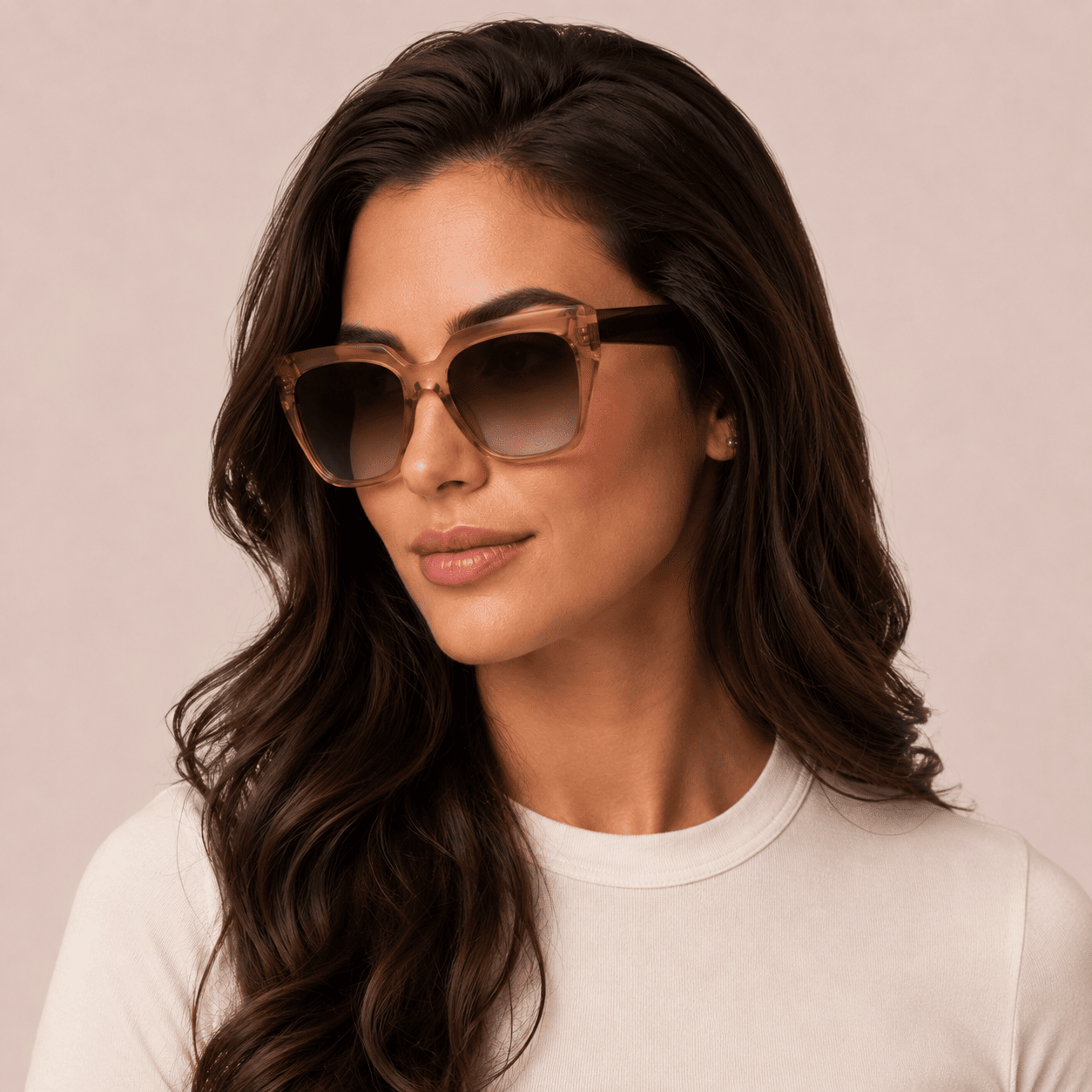 Brown Oval Sunglasses for Women