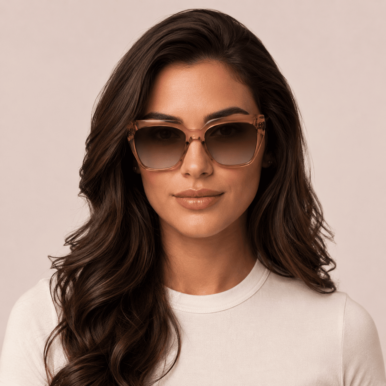 Brown Oval Sunglasses for Women