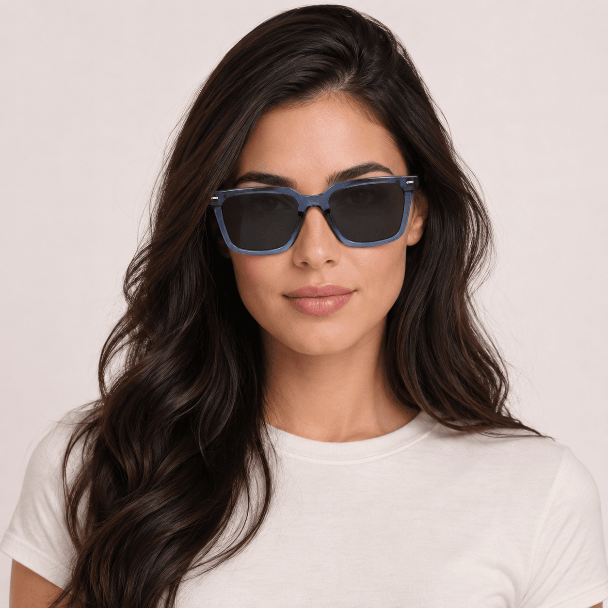 Blue Rectangle Sunglasses for Women