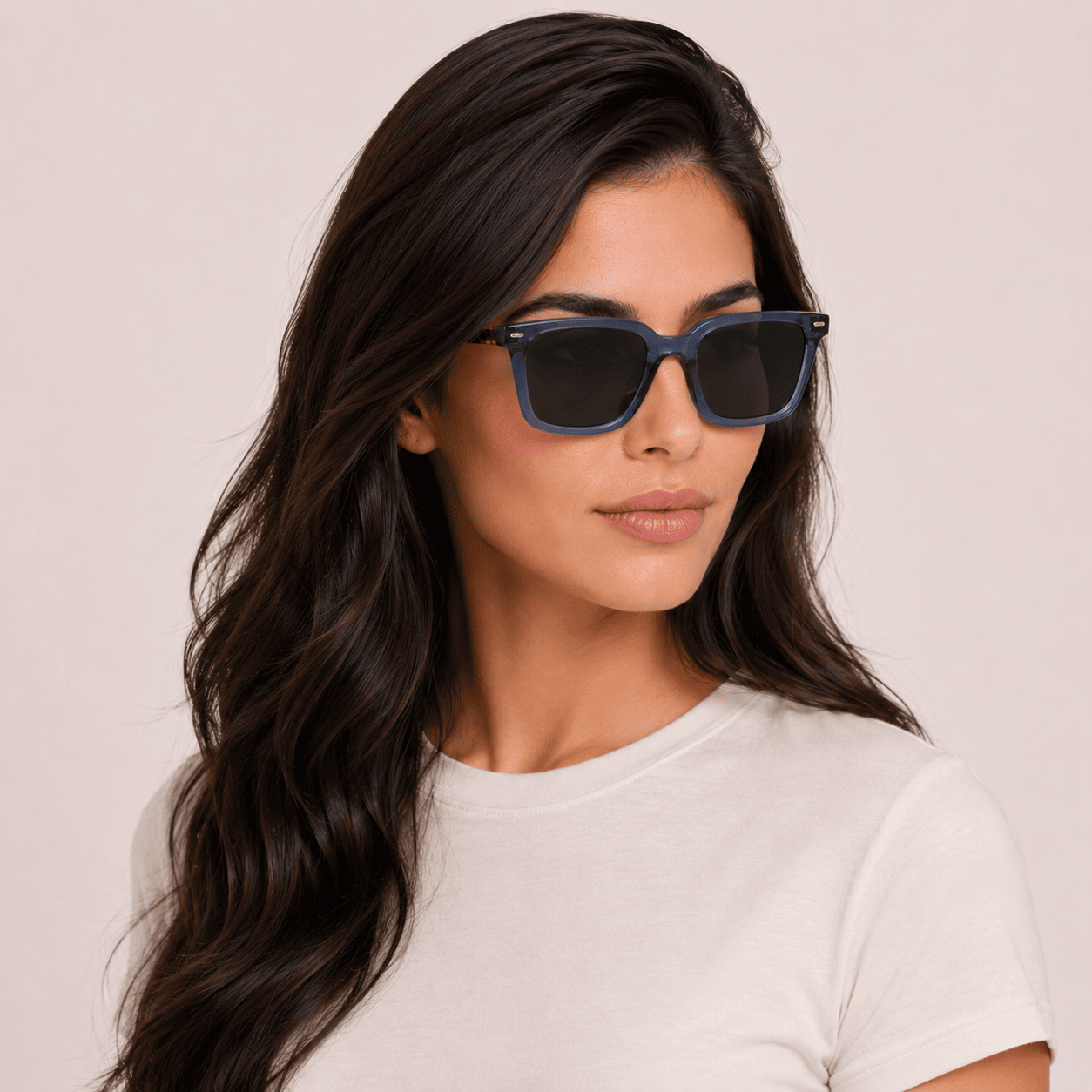 Blue Rectangle Sunglasses for Women
