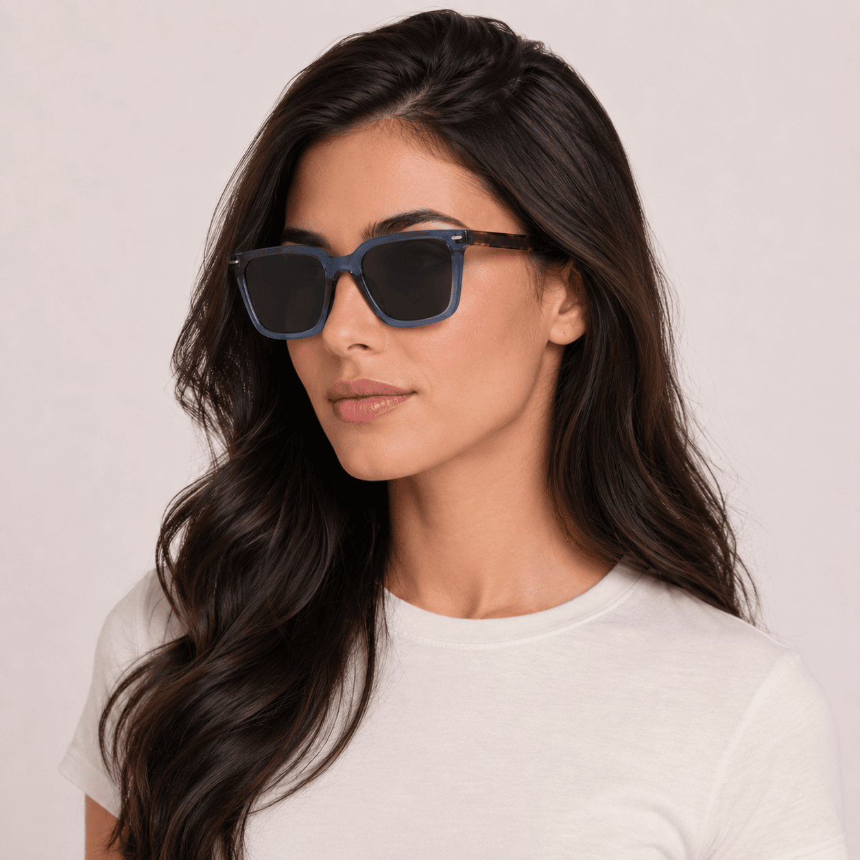 Blue Rectangle Sunglasses for Women