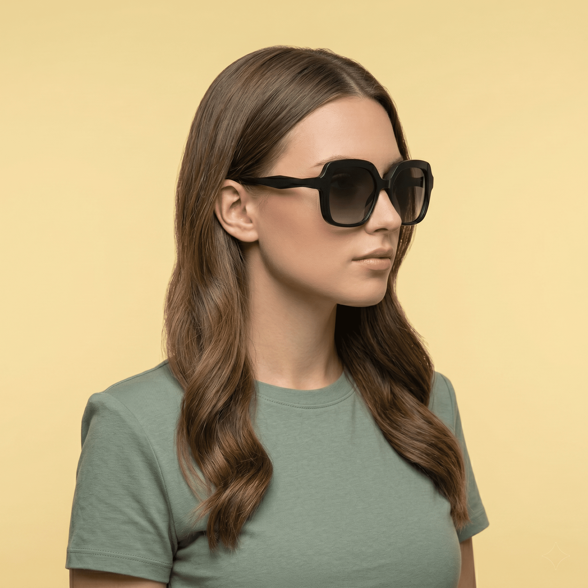 Black Round Sunglasses for Women