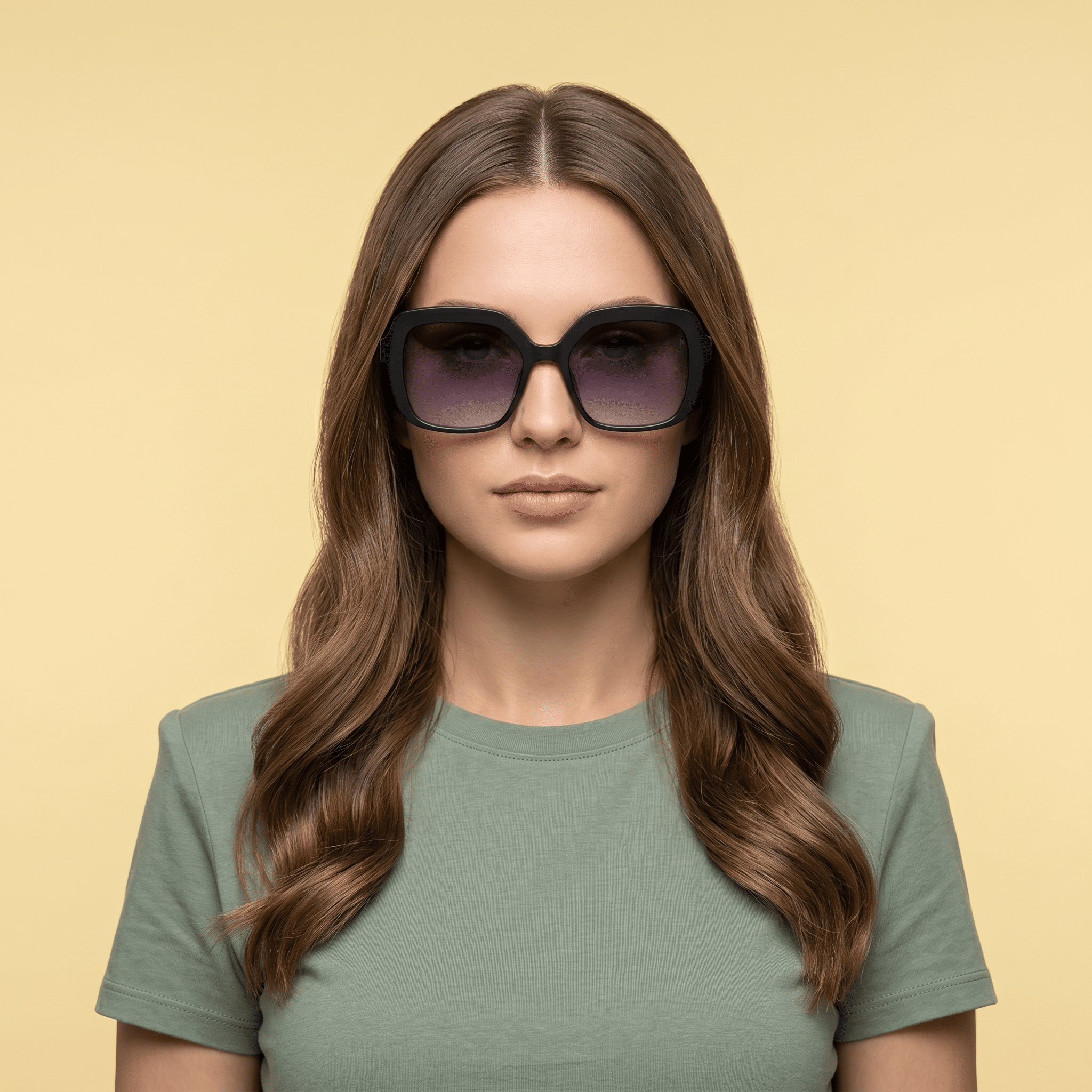 Black Round Sunglasses for Women