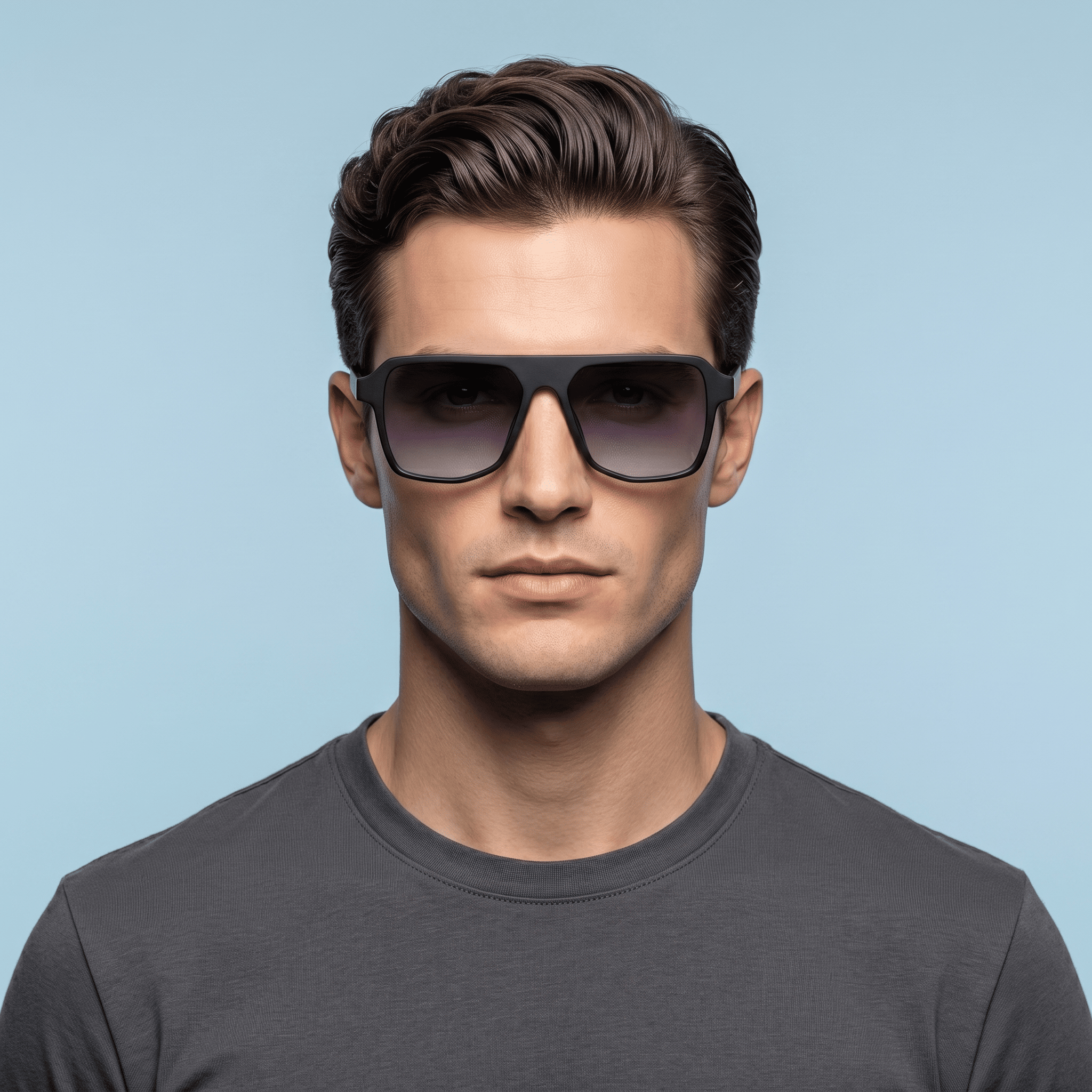 Black Square Sunglasses for Men