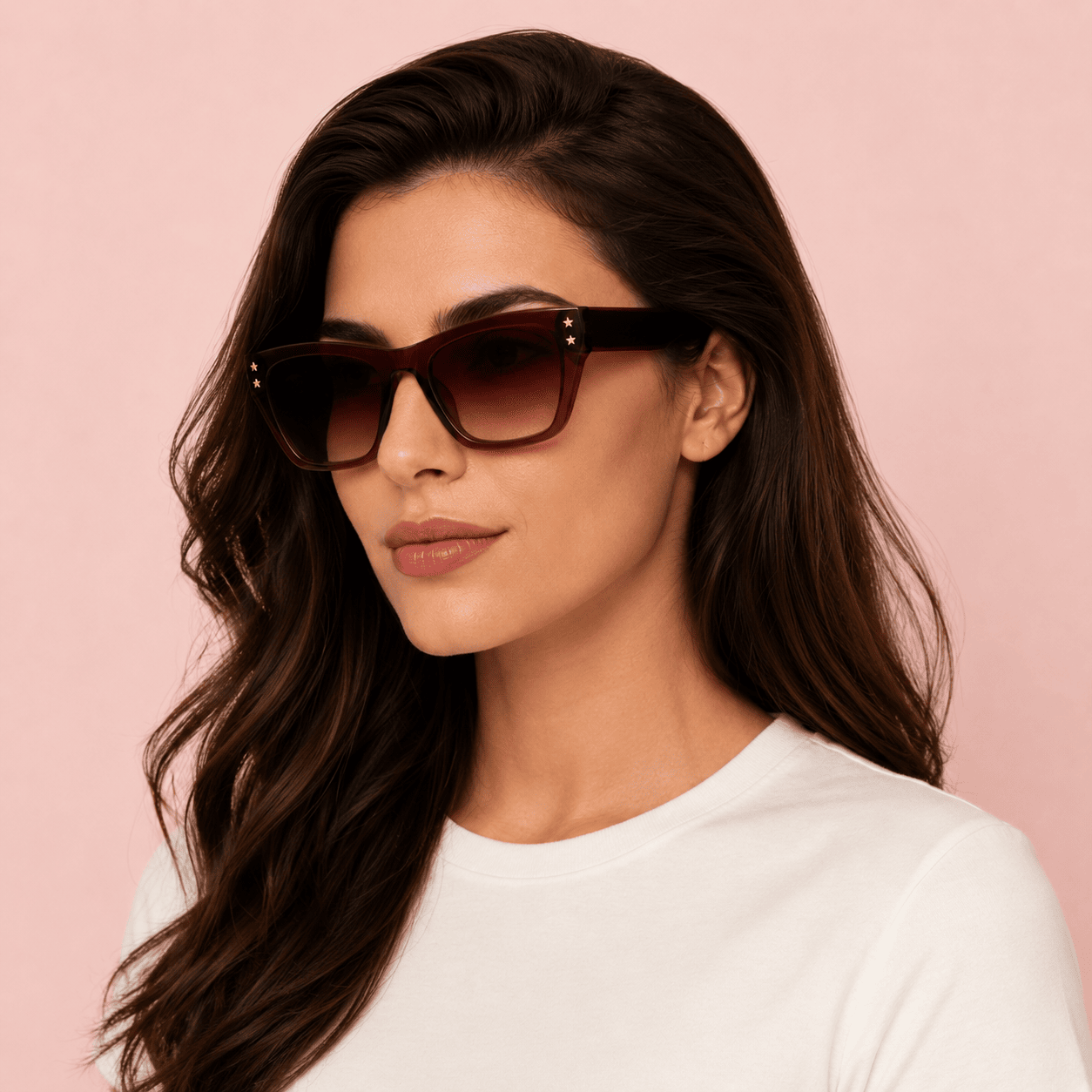 Red Rectangle Sunglasses for Women