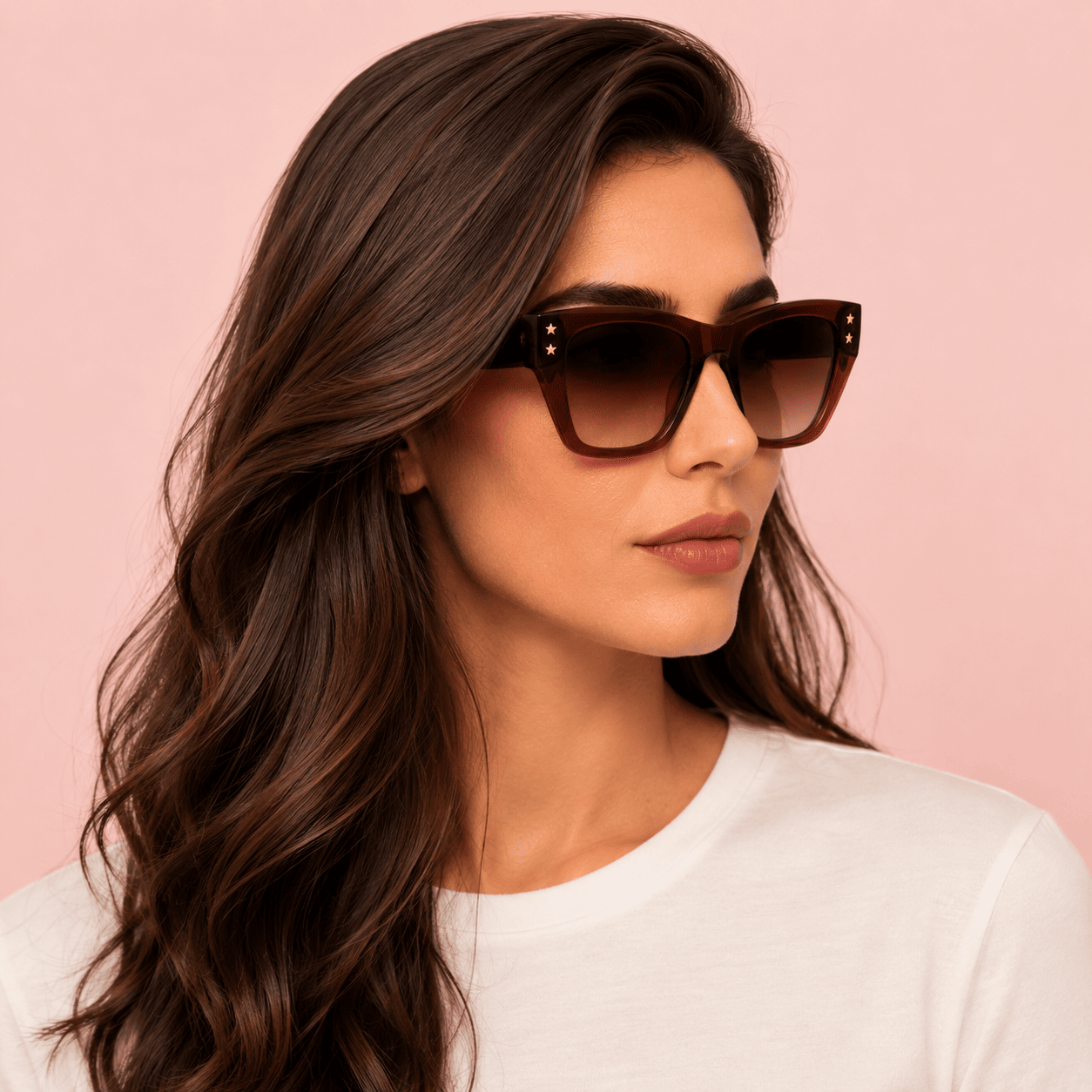 Red Rectangle Sunglasses for Women