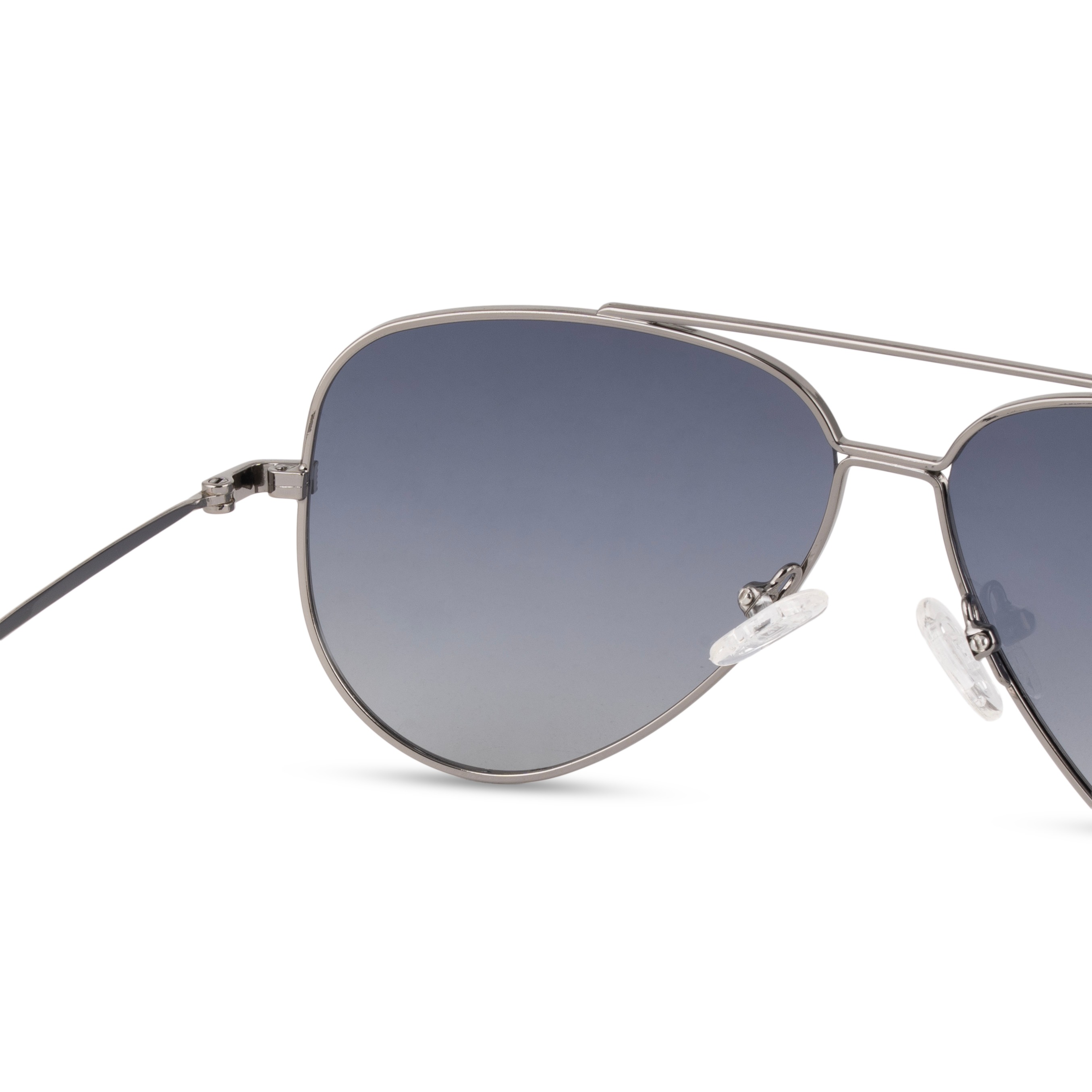 Metallic Rectangle Sunglasses for Men