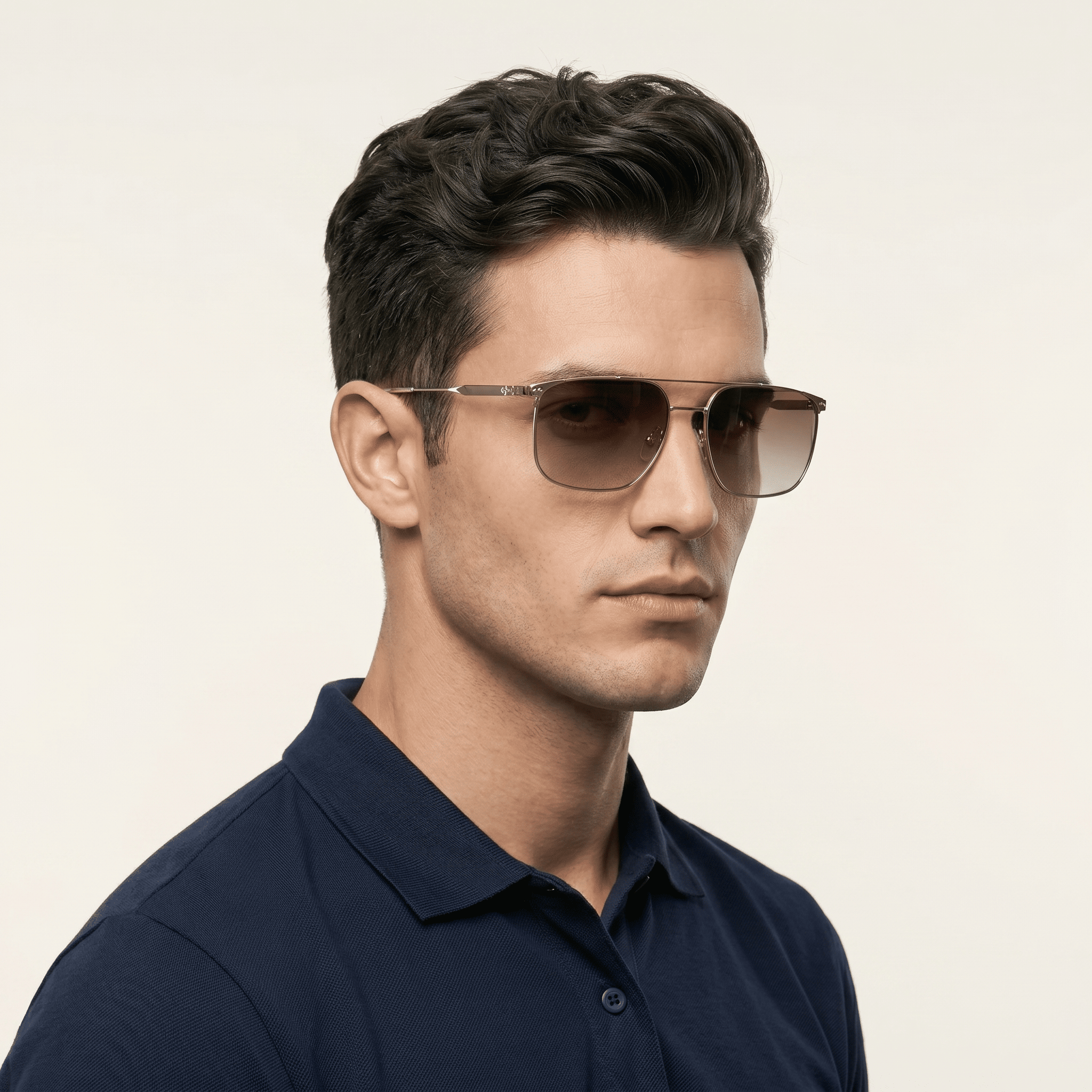 Gold Aviator Sunglasses for Men
