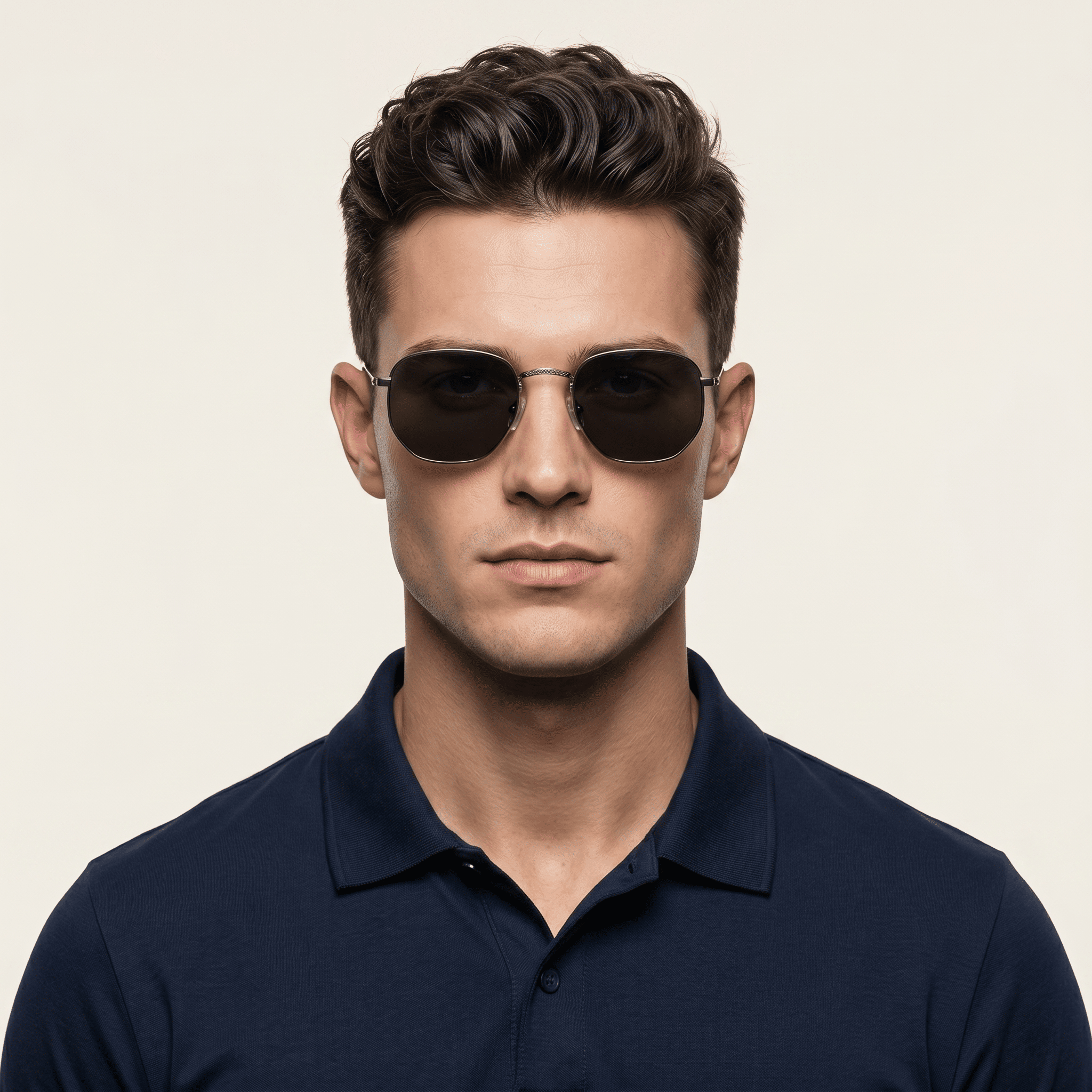 Metallic Aviator Sunglasses for Men