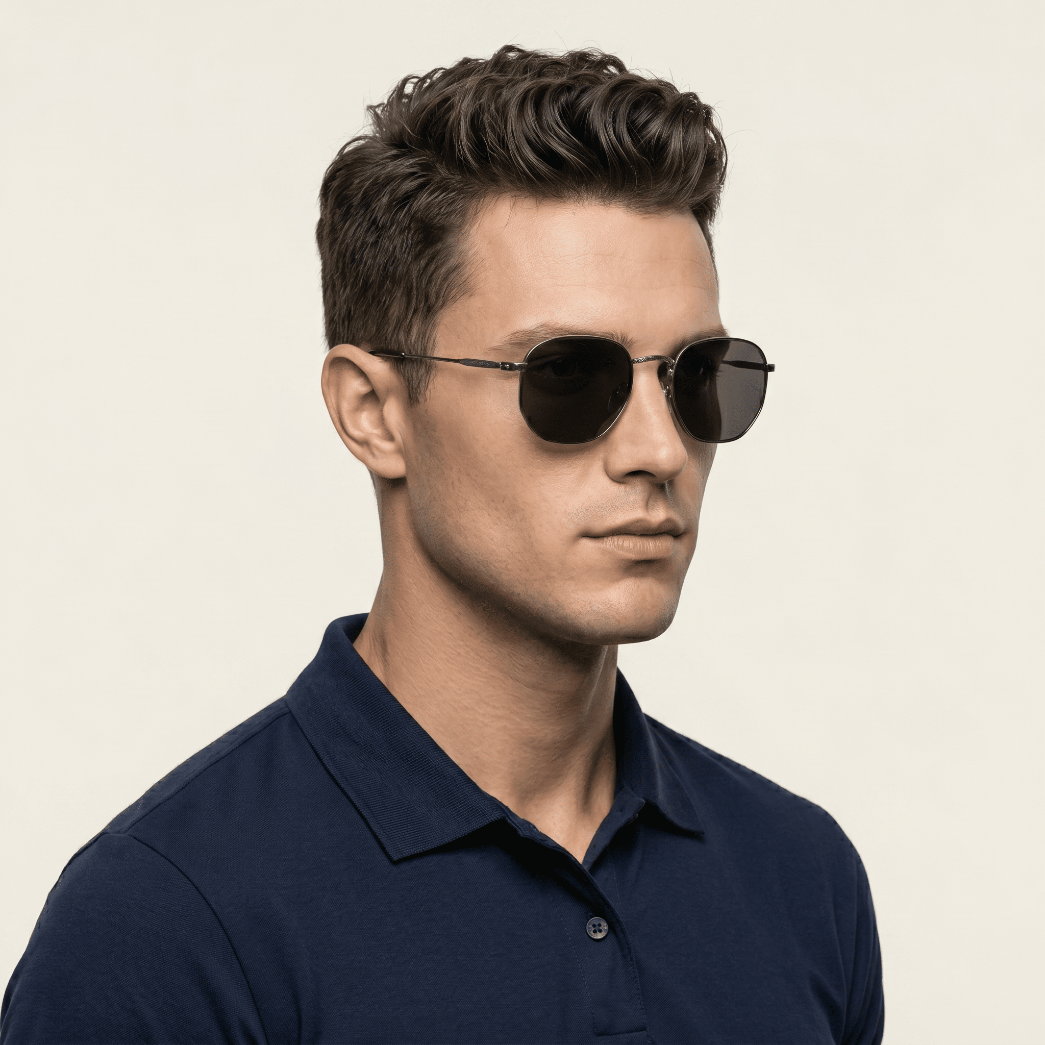 Metallic Aviator Sunglasses for Men