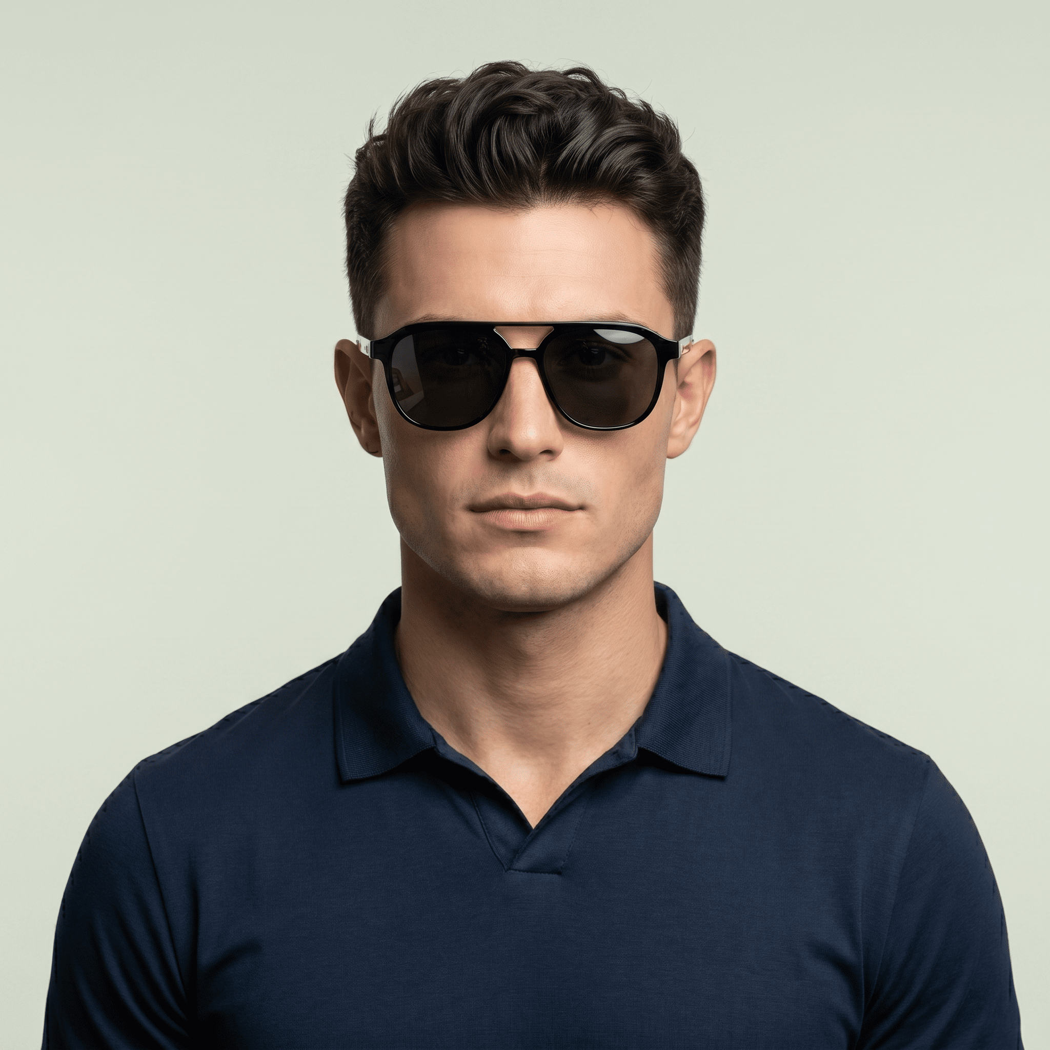 Black Round Sunglasses for Men