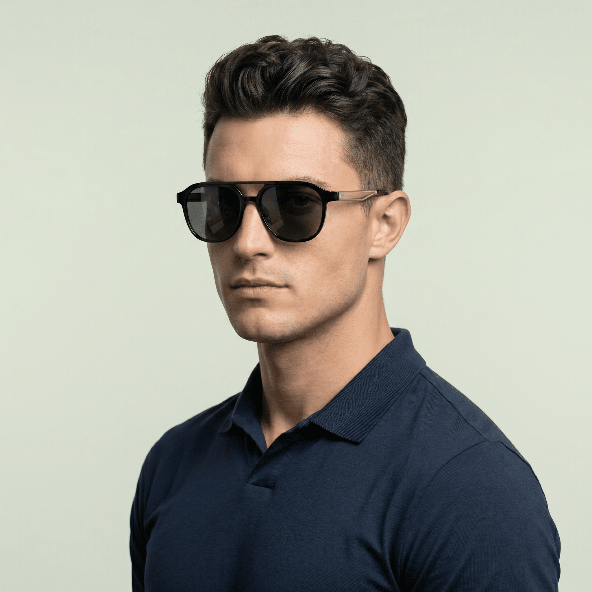 Black Round Sunglasses for Men