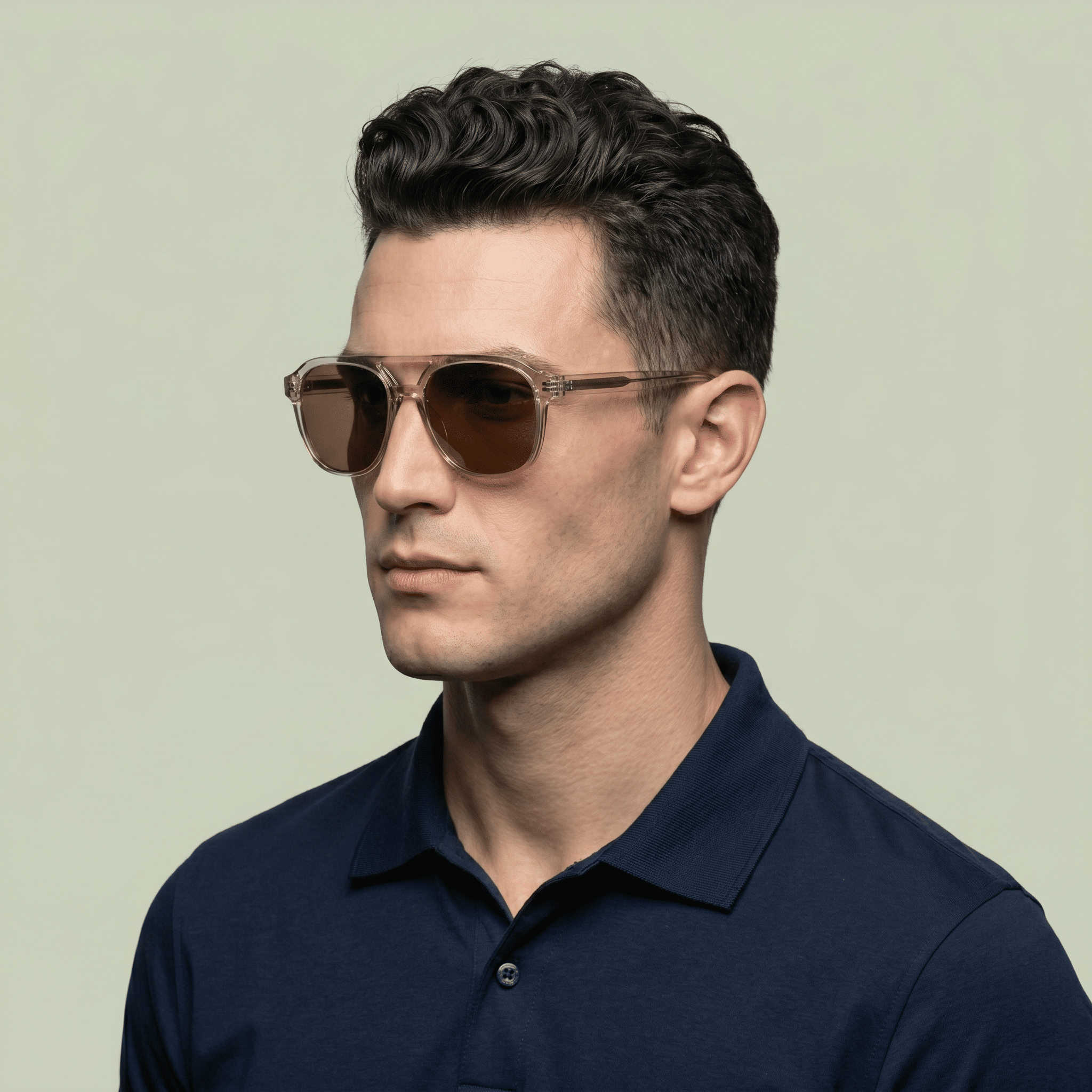 Brown Aviator Sunglasses for Men