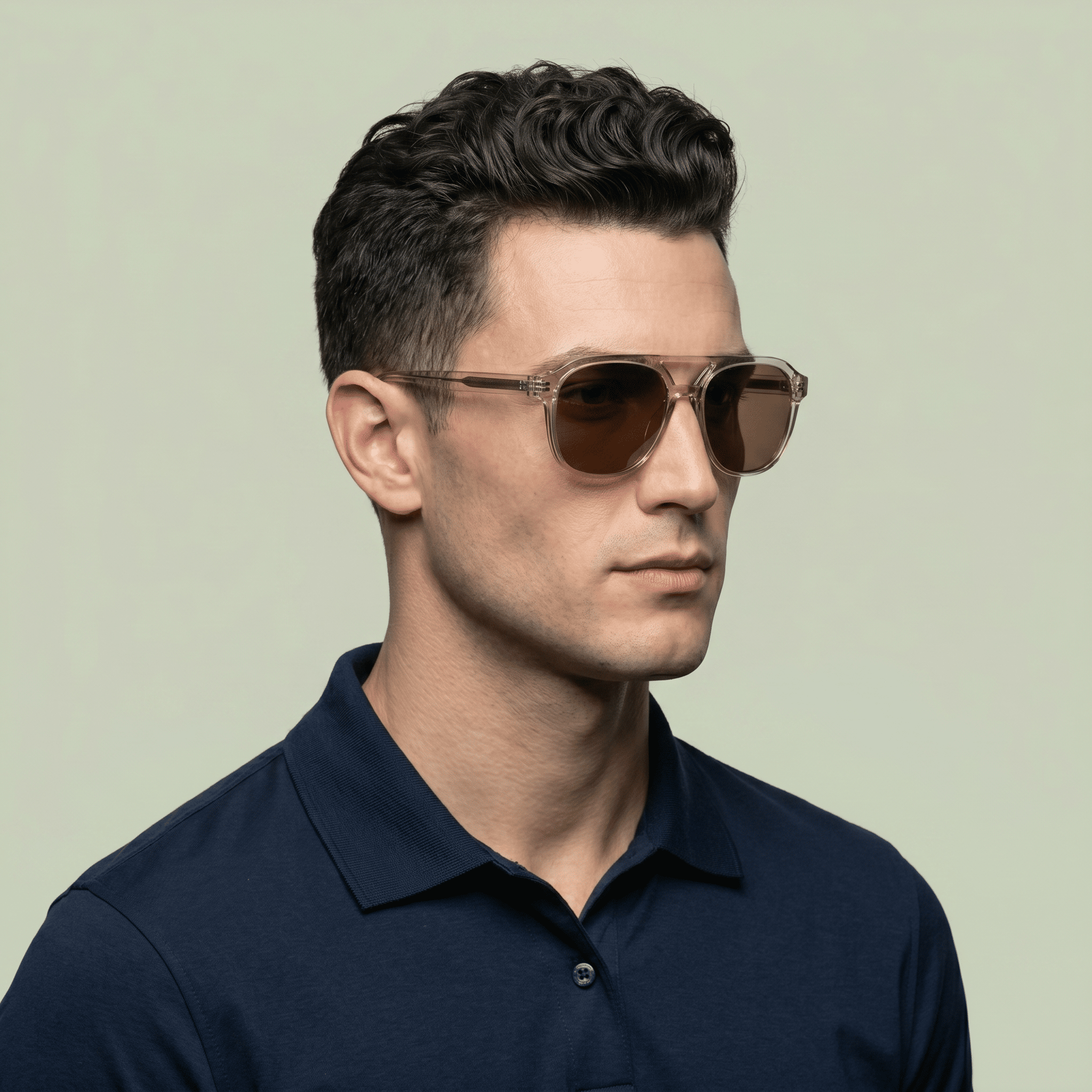 Brown Aviator Sunglasses for Men