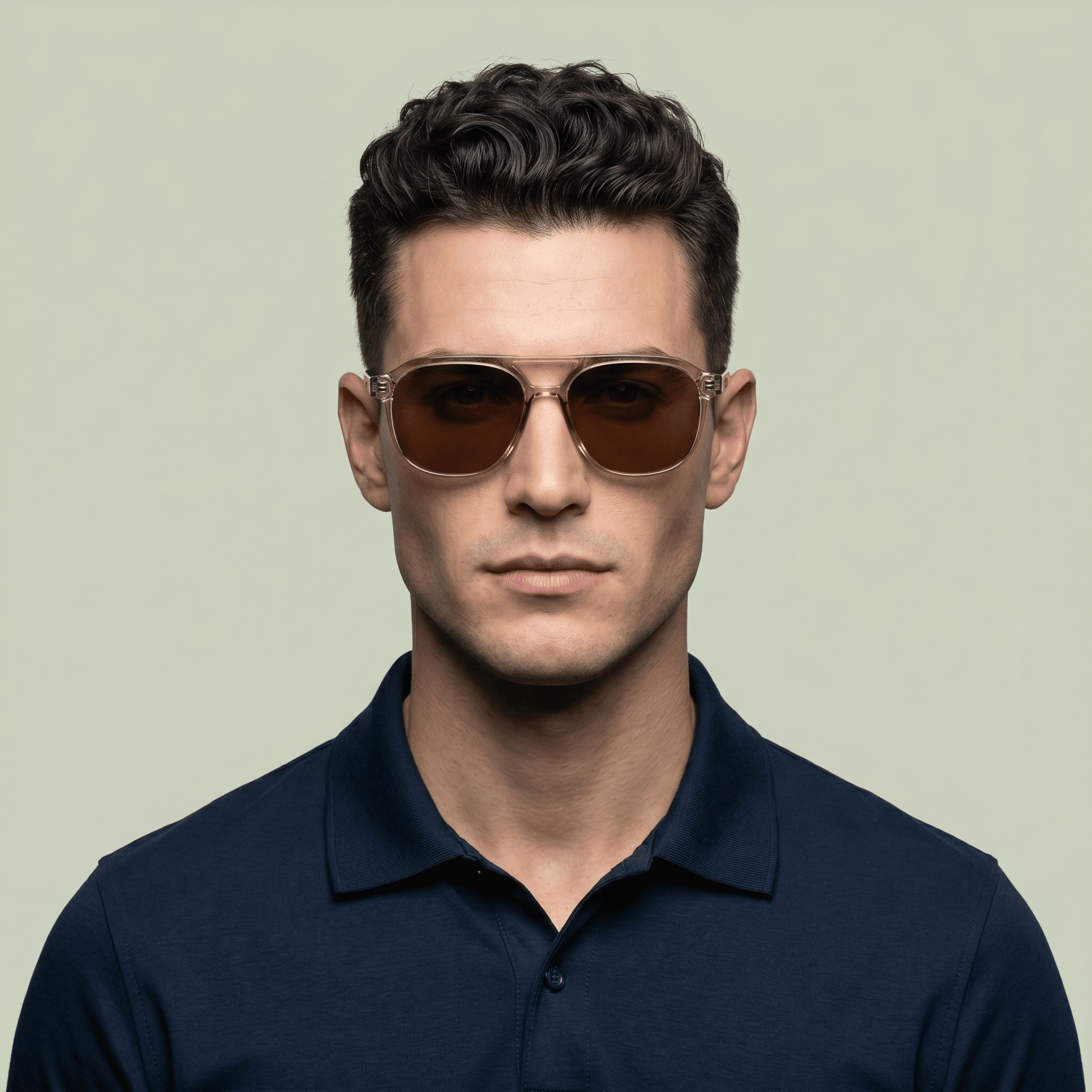 Brown Aviator Sunglasses for Men