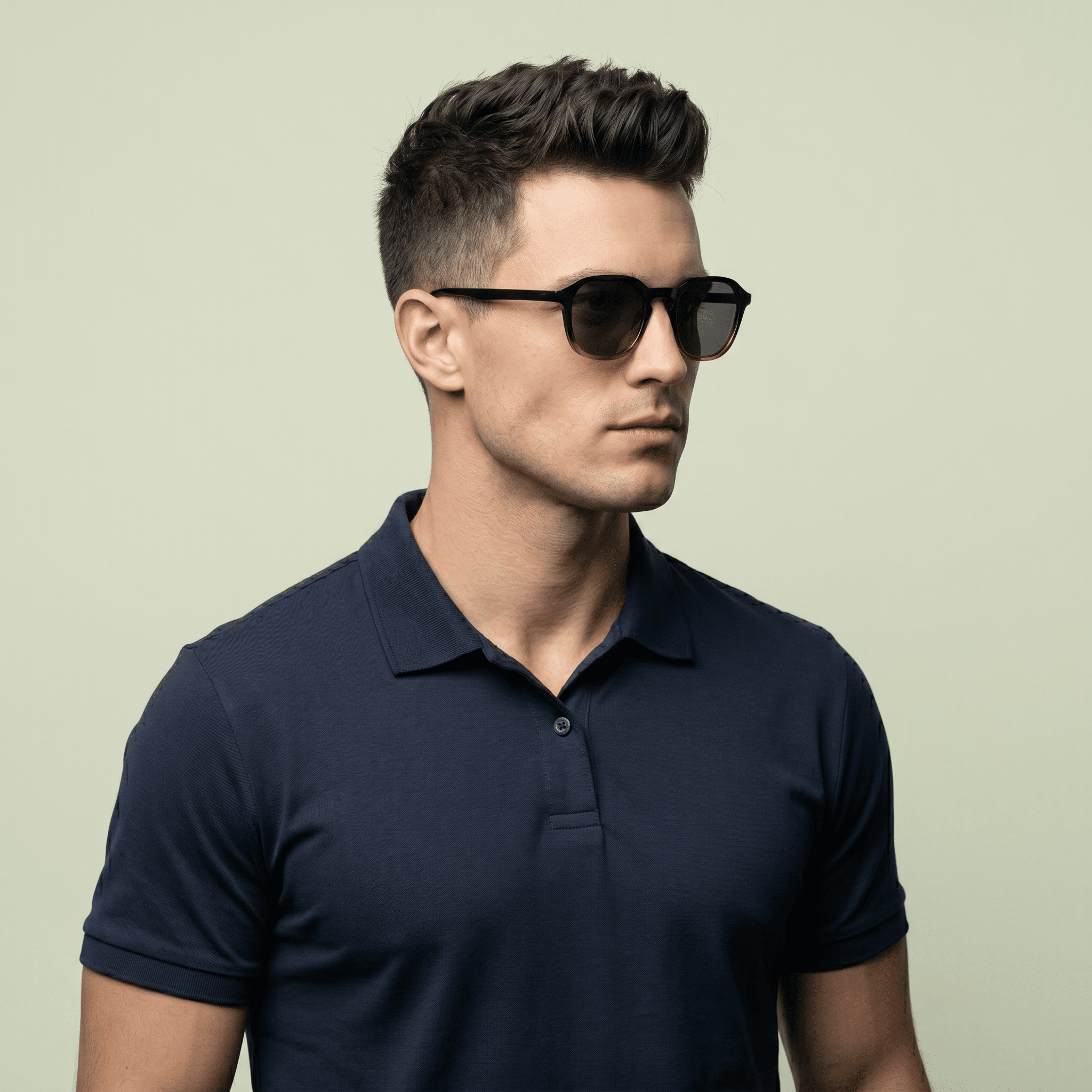 Black Square Sunglasses for Men