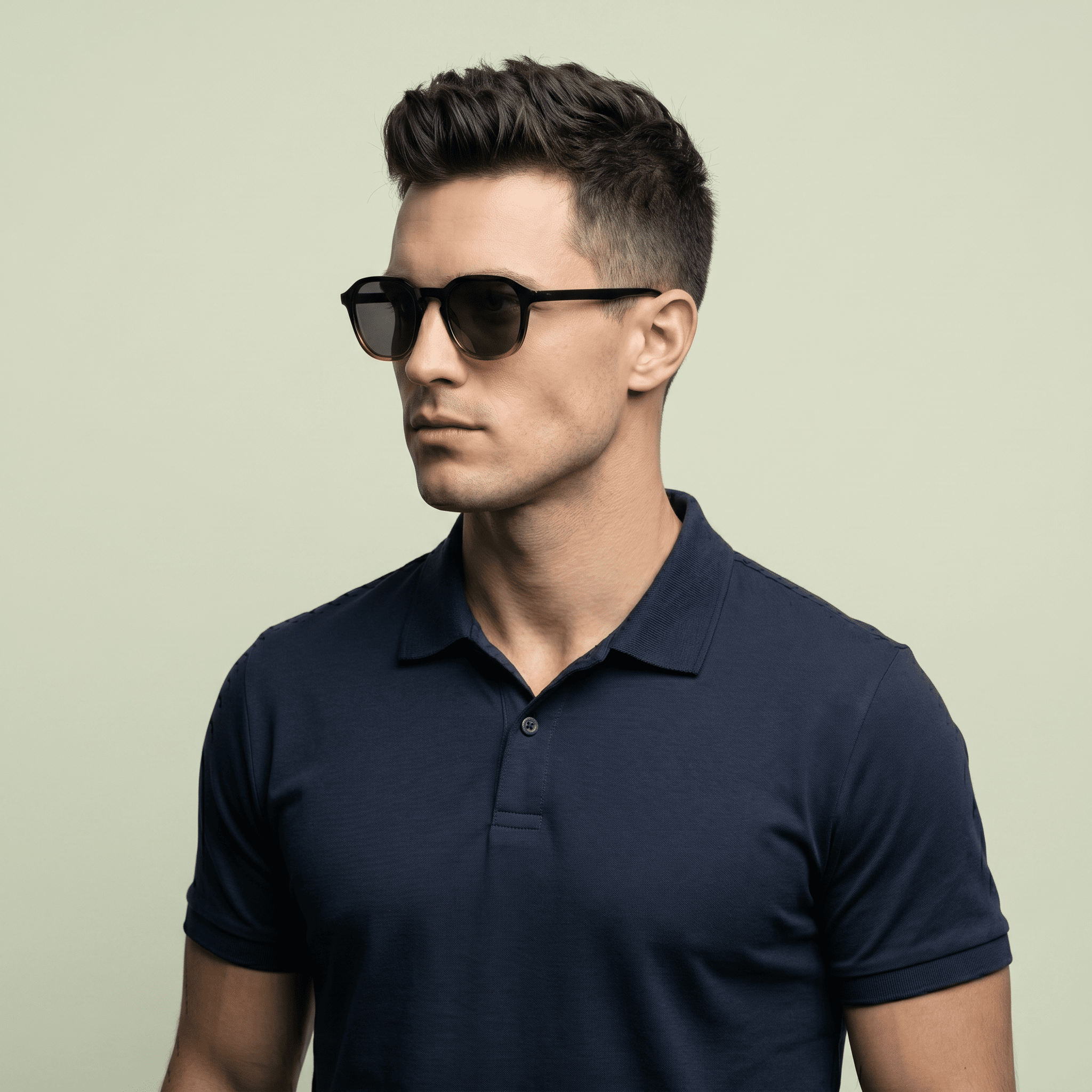 Black Square Sunglasses for Men