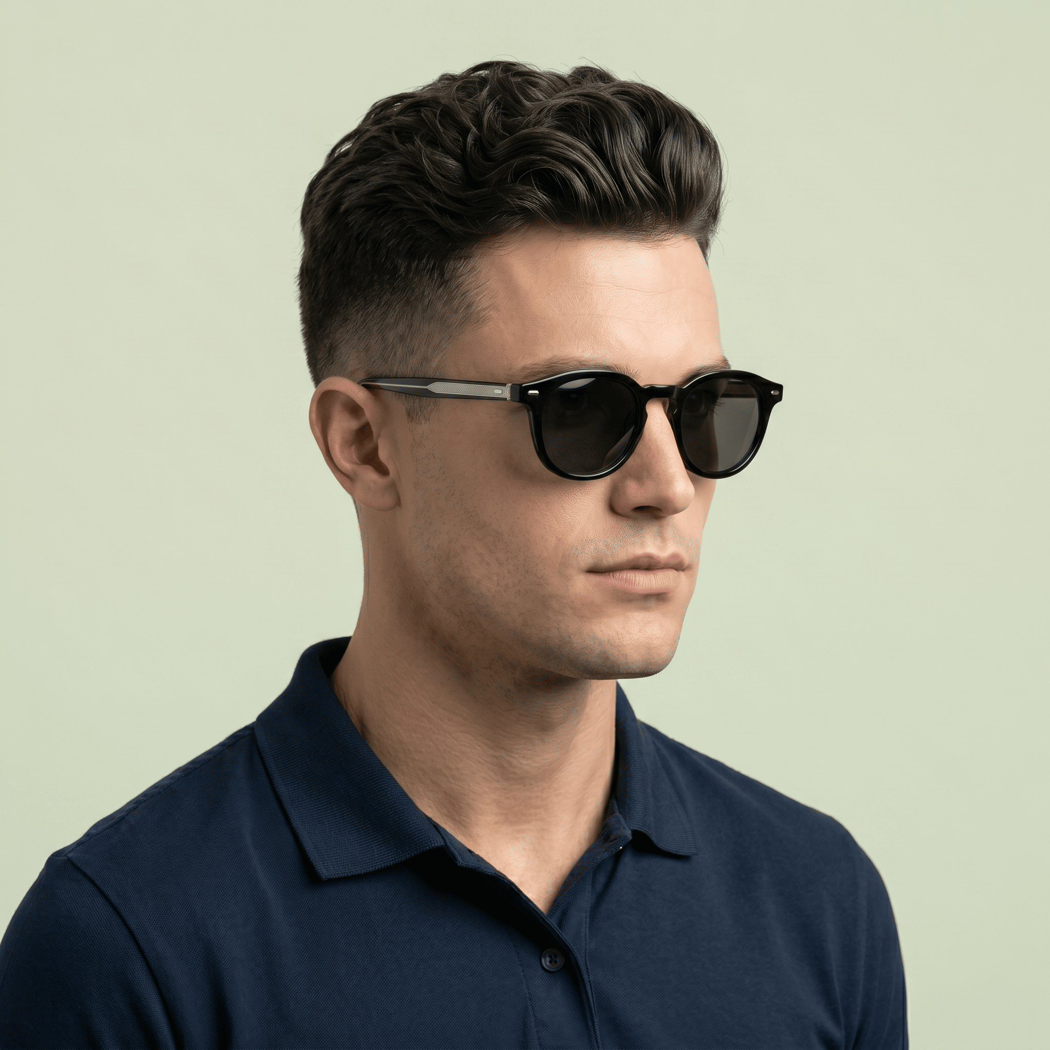 Black Square Sunglasses for Men