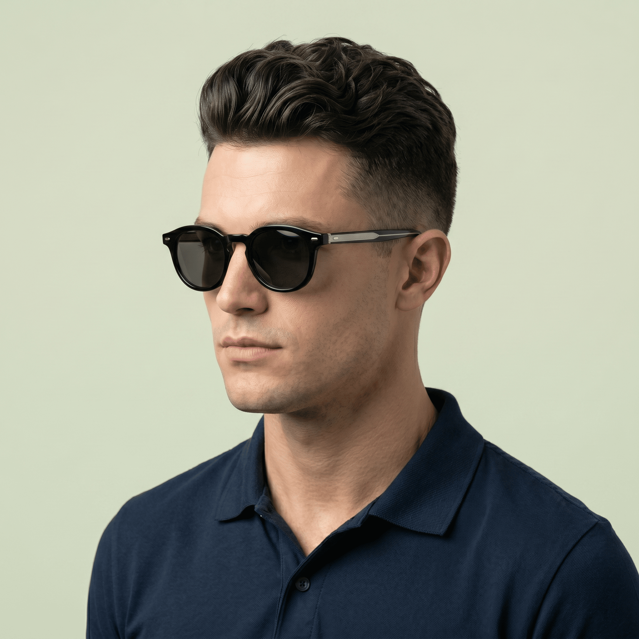 Black Square Sunglasses for Men