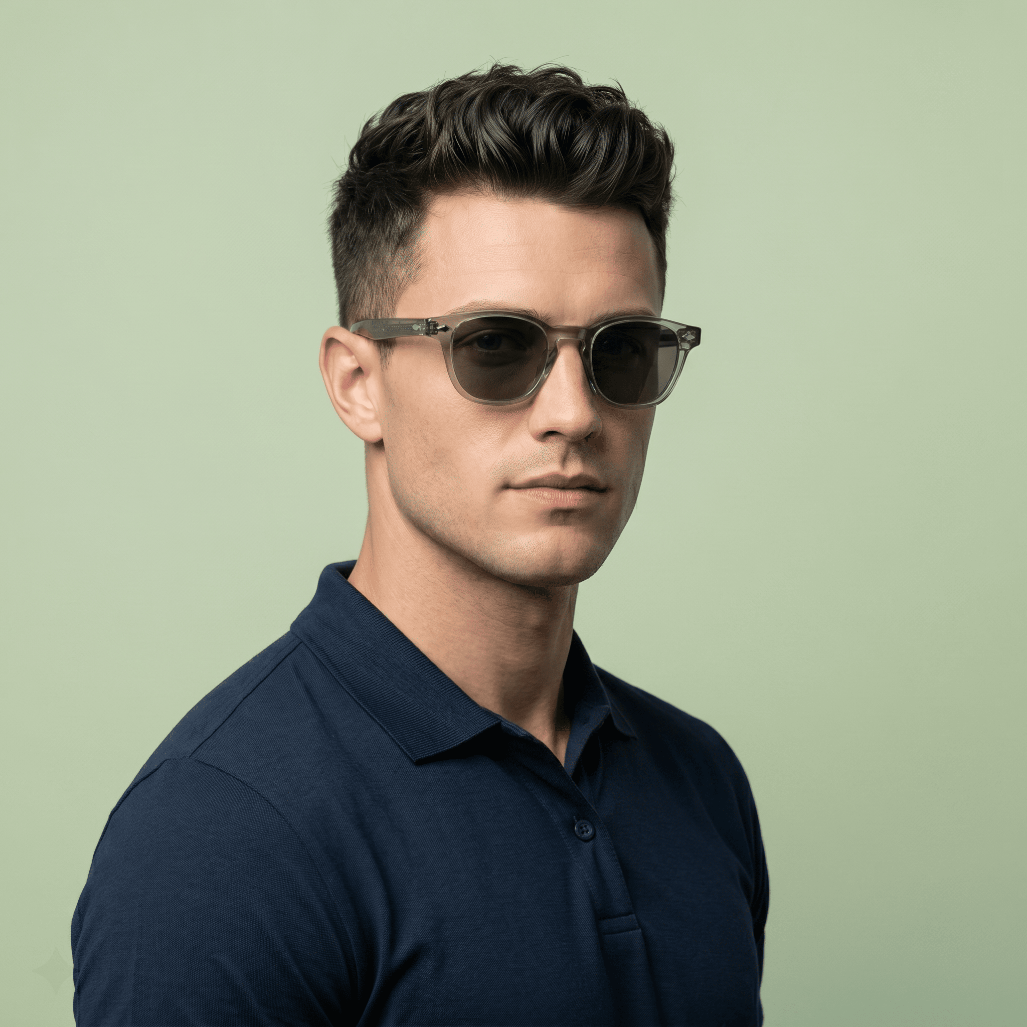 Green Round Sunglasses for Men
