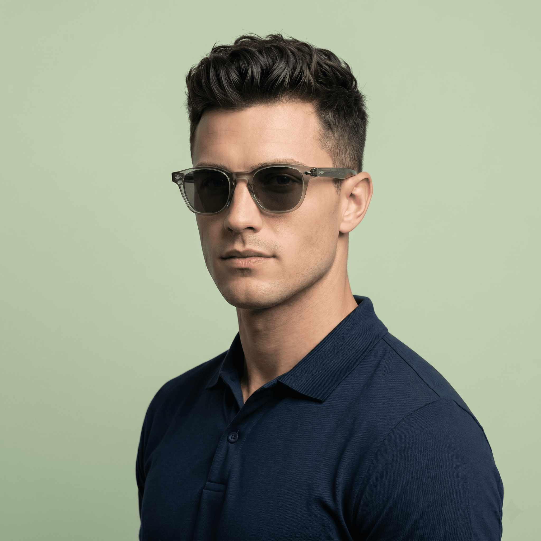 Green Round Sunglasses for Men