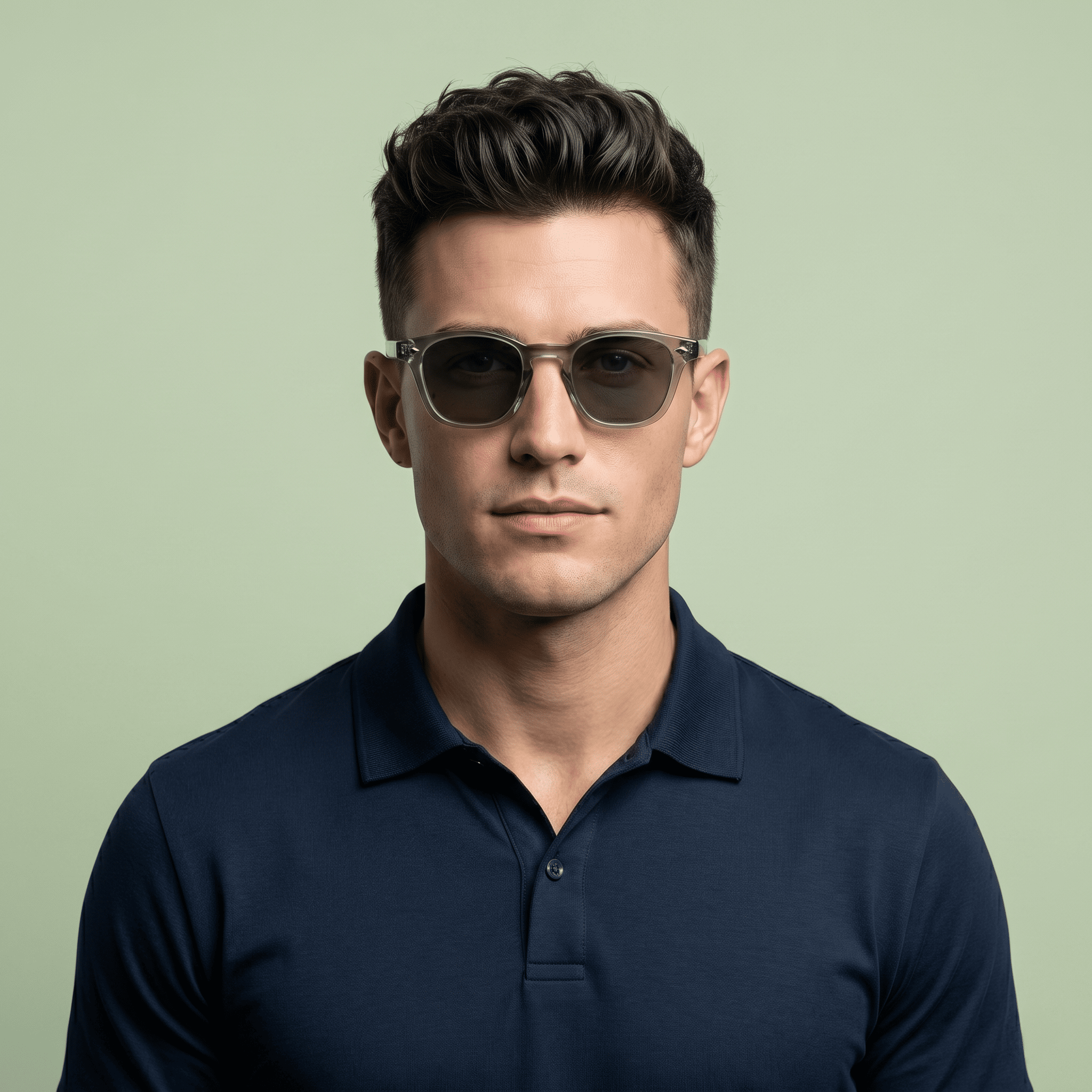 Green Round Sunglasses for Men