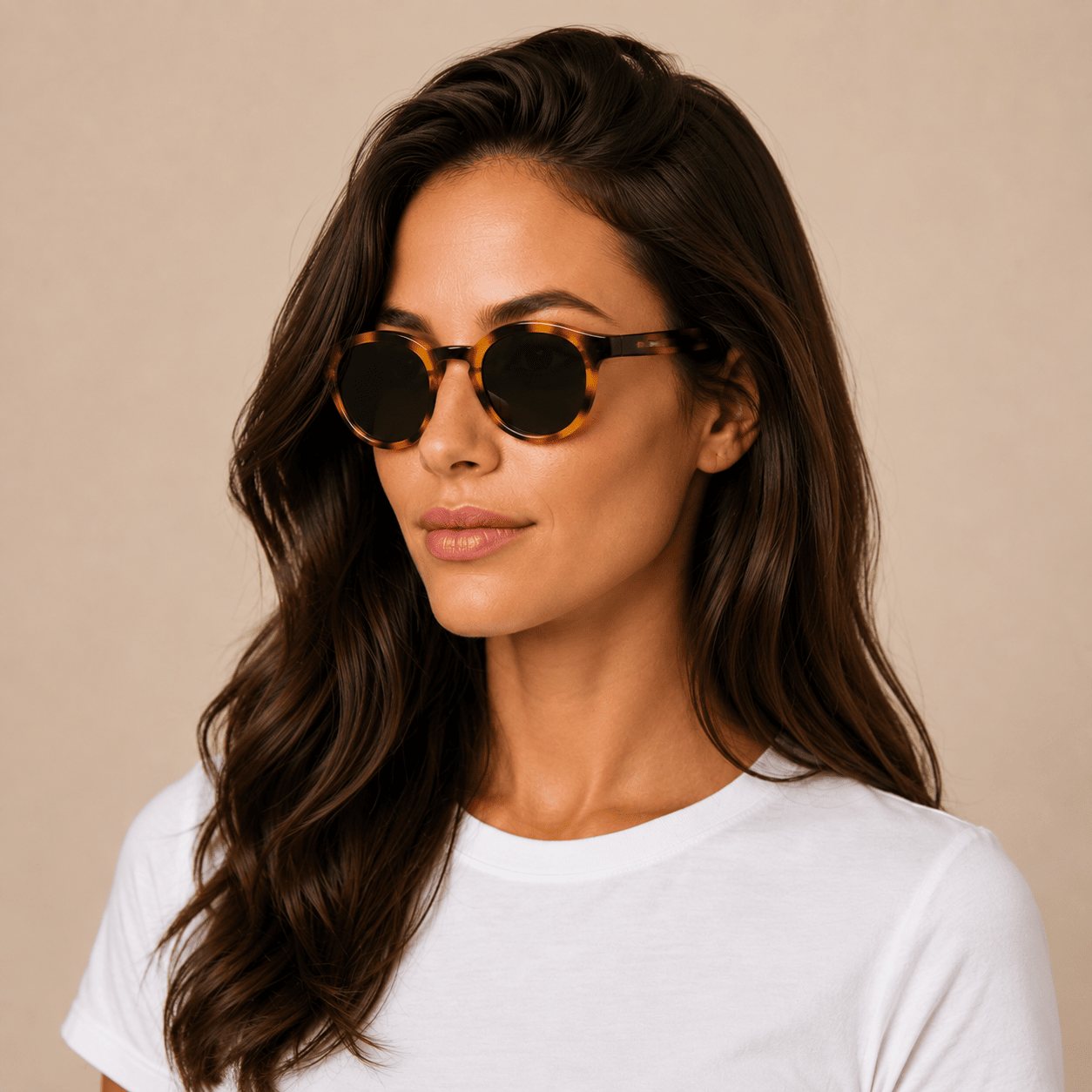 Brown Round Sunglasses for Women