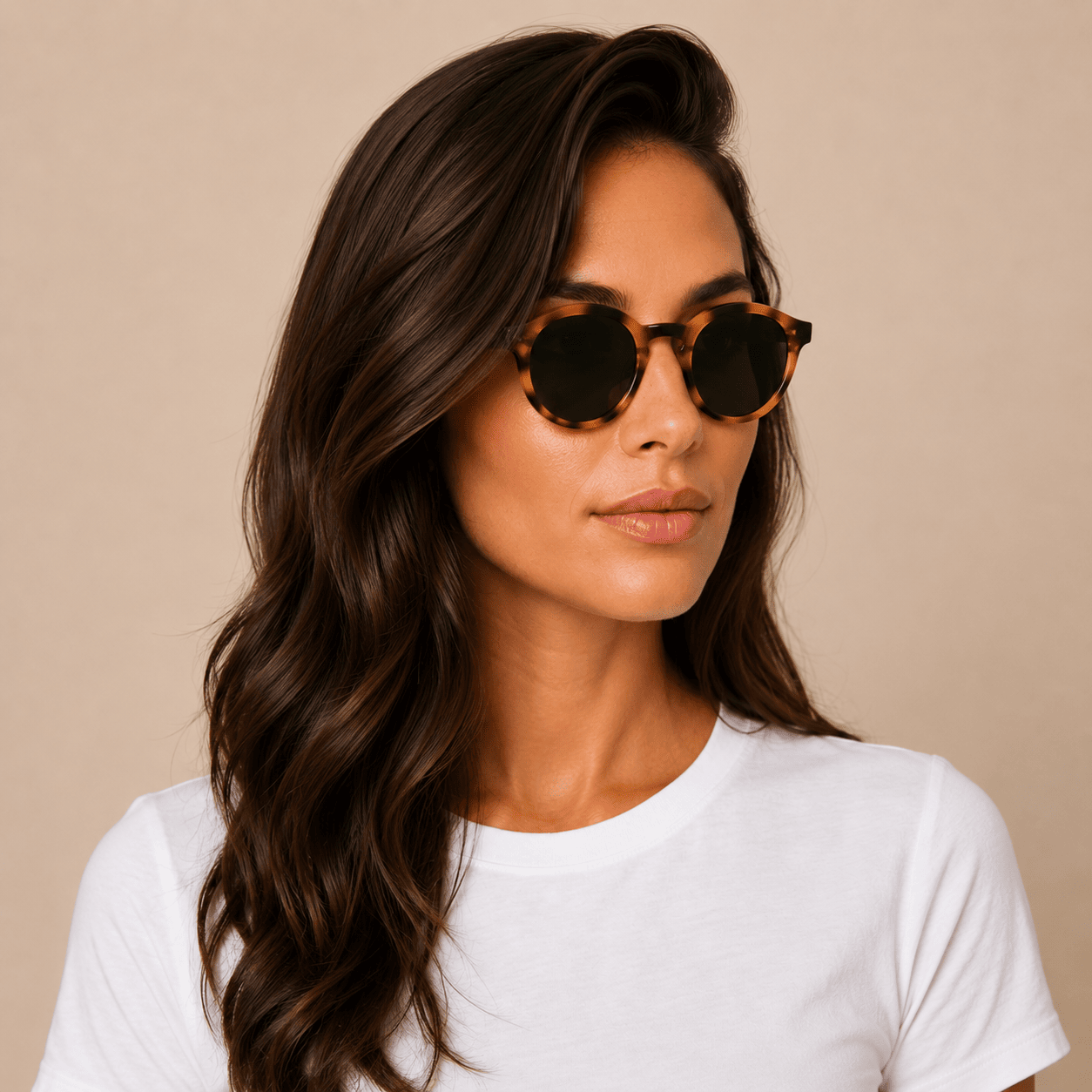 Brown Round Sunglasses for Women