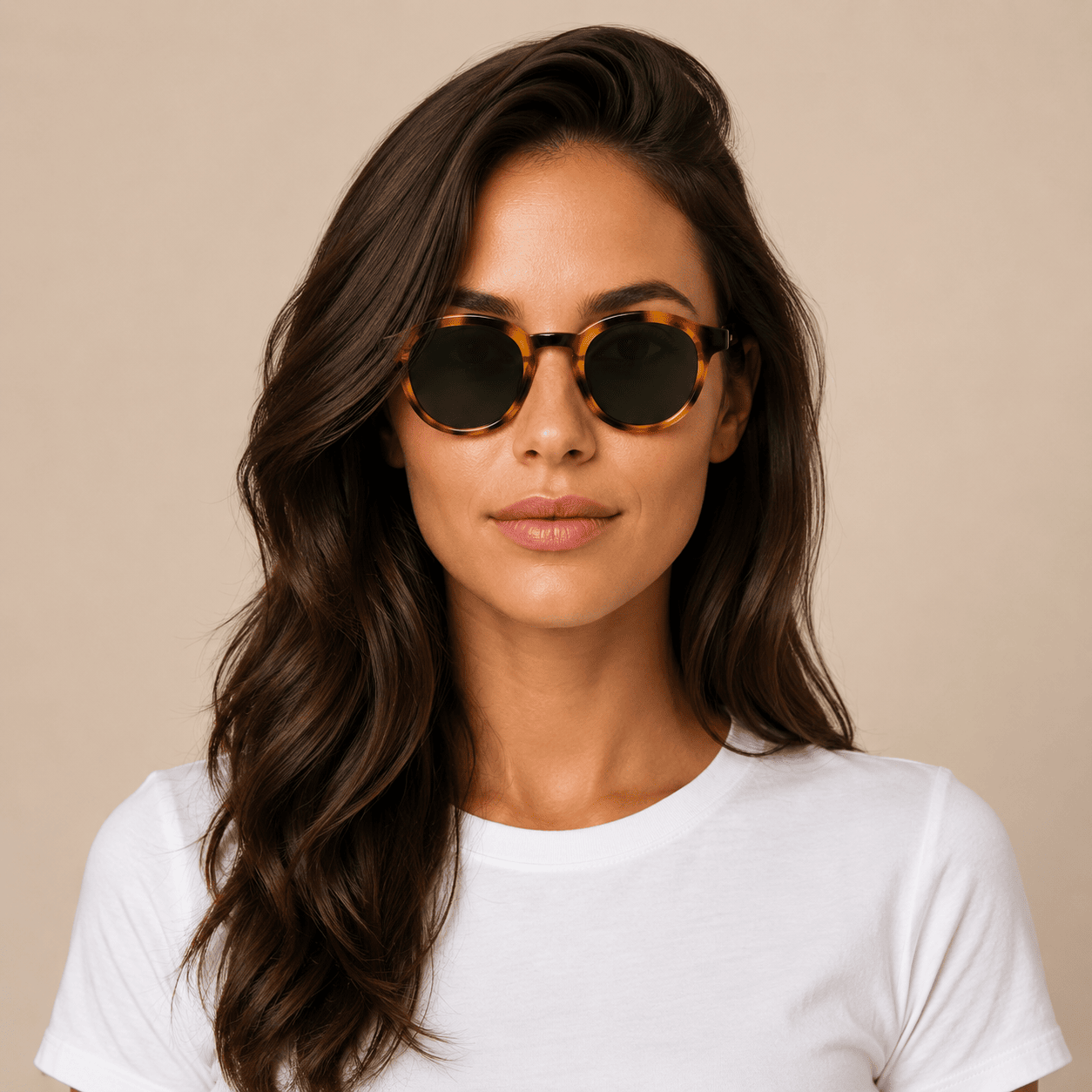 Brown Round Sunglasses for Women