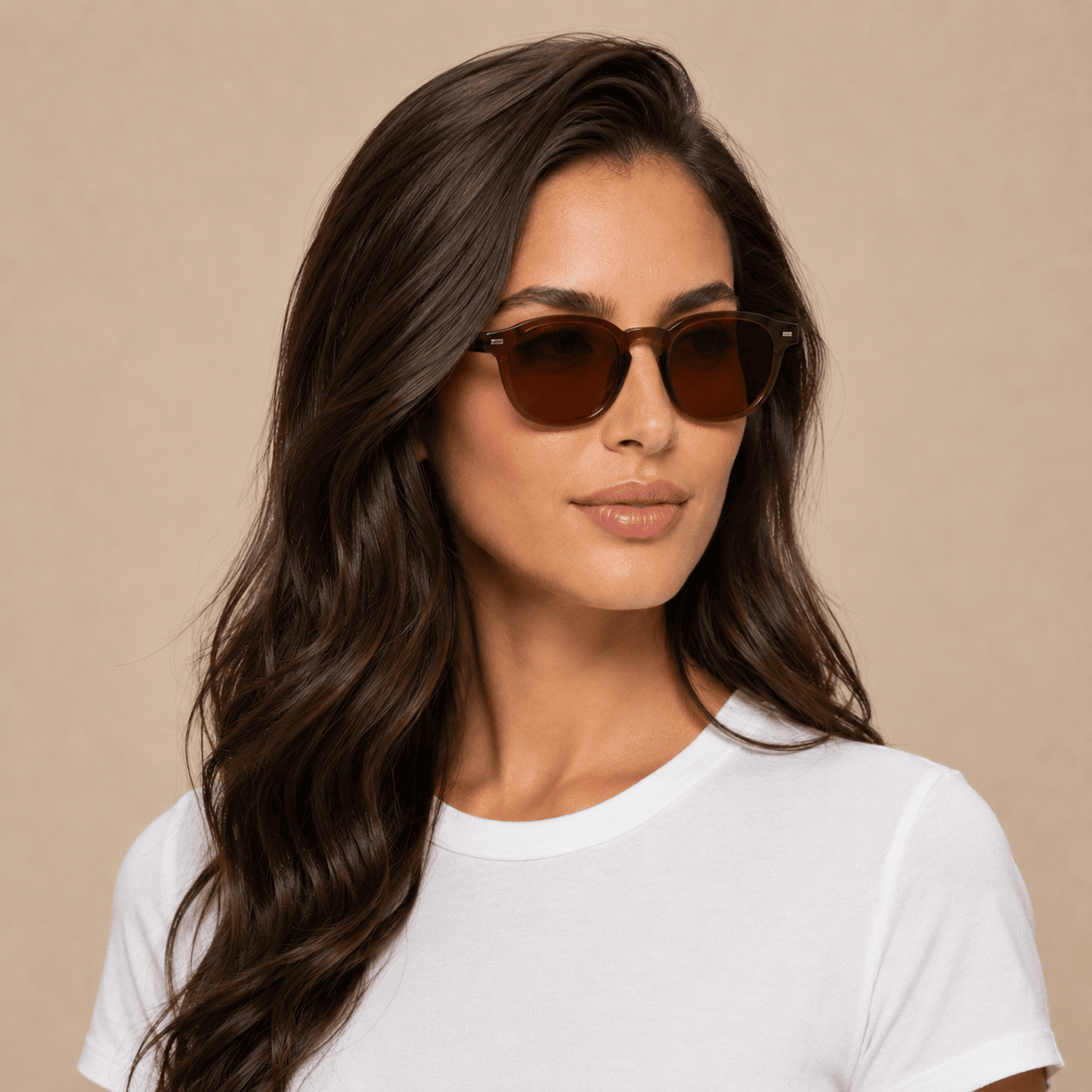 Brown Round Sunglasses for Women