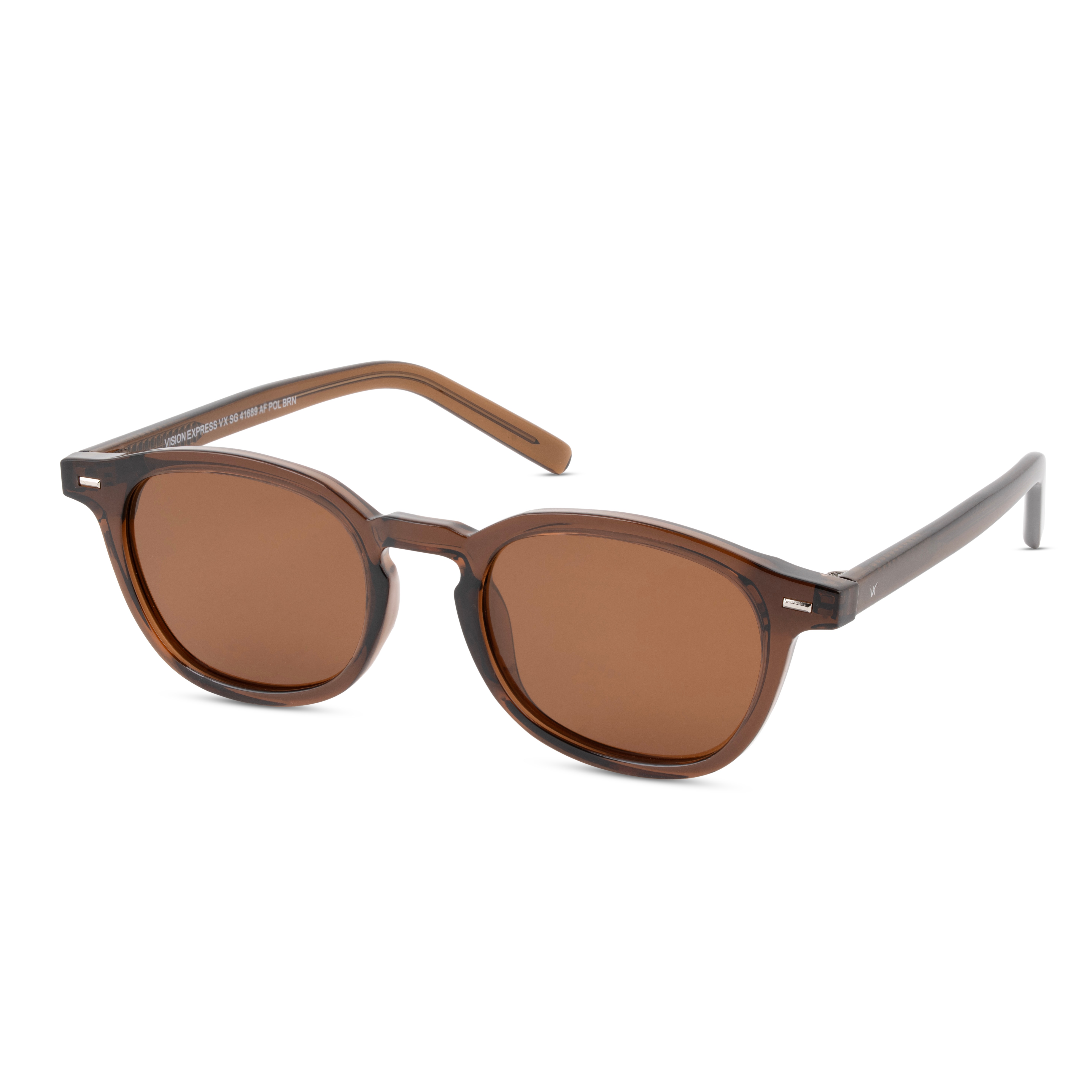 Brown Round Sunglasses for Women