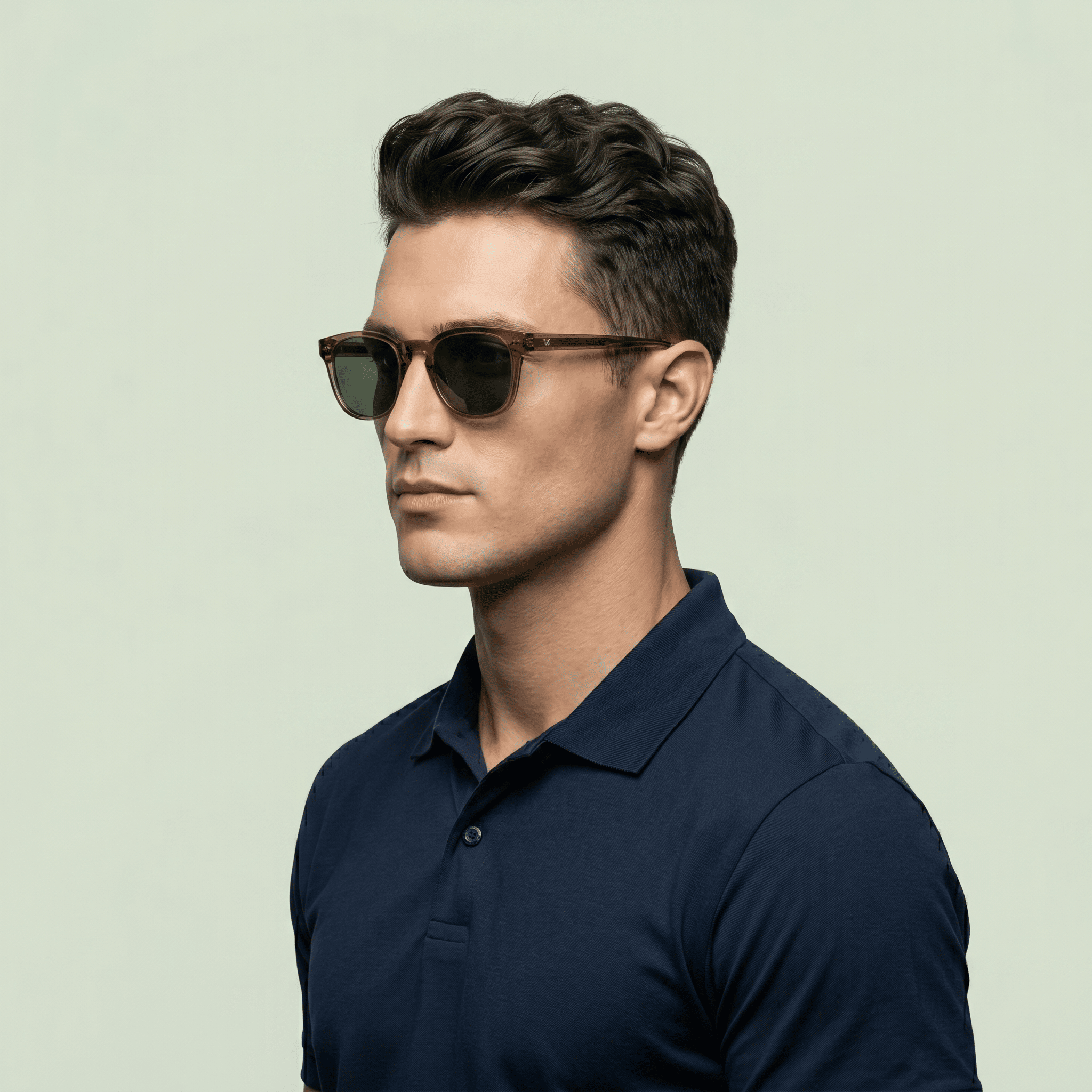 Brown Round Sunglasses for Men