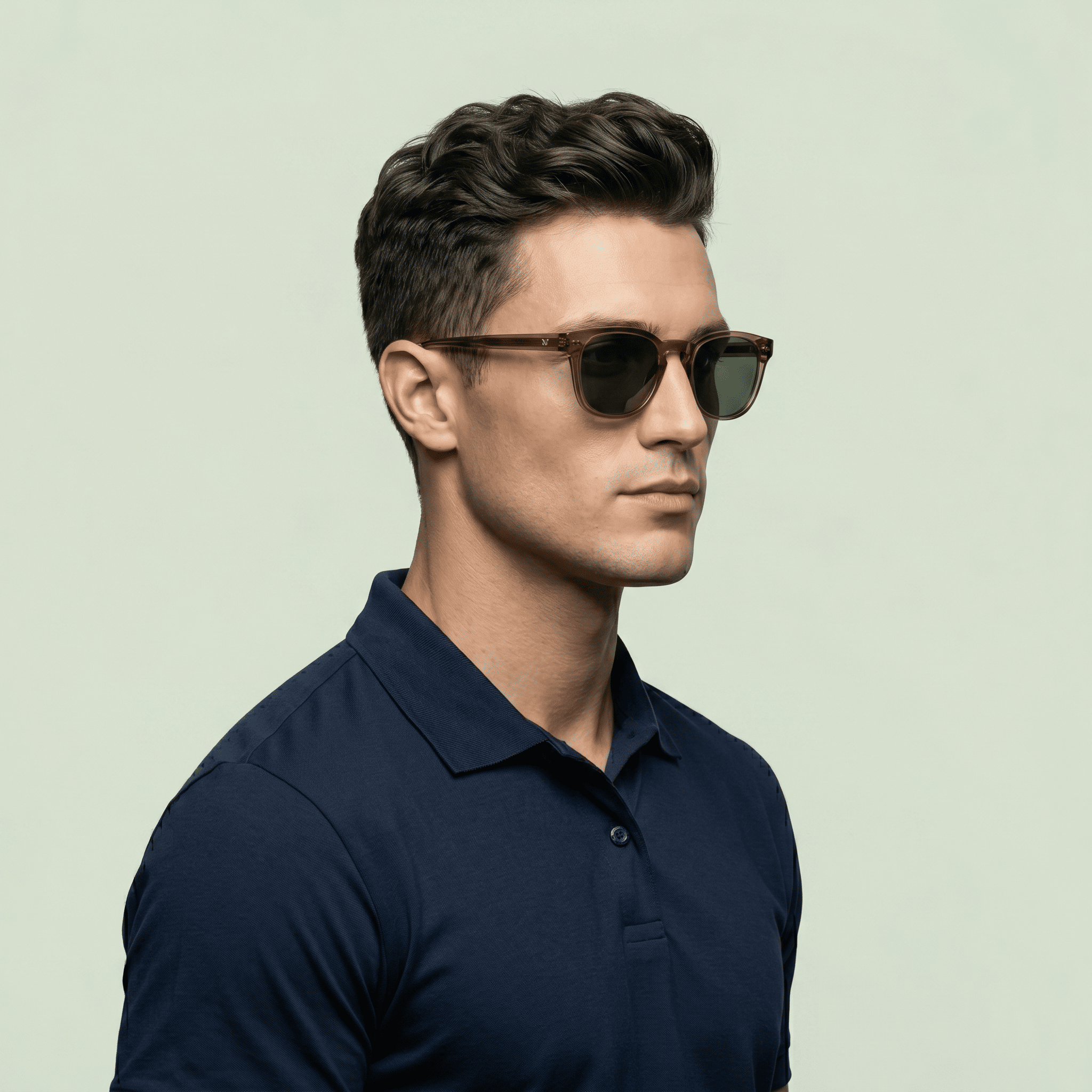 Brown Round Sunglasses for Men
