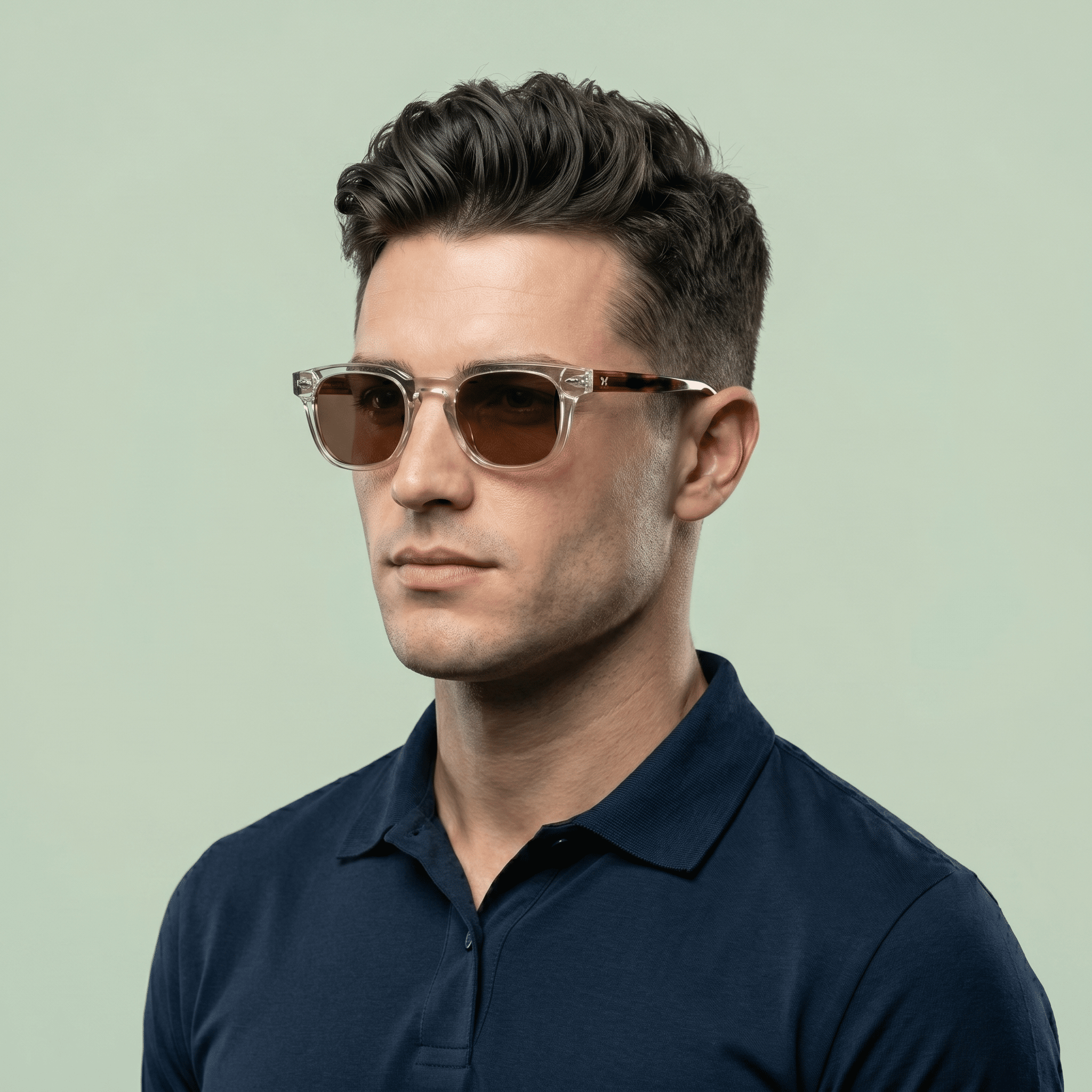 Clear Square Sunglasses for Men