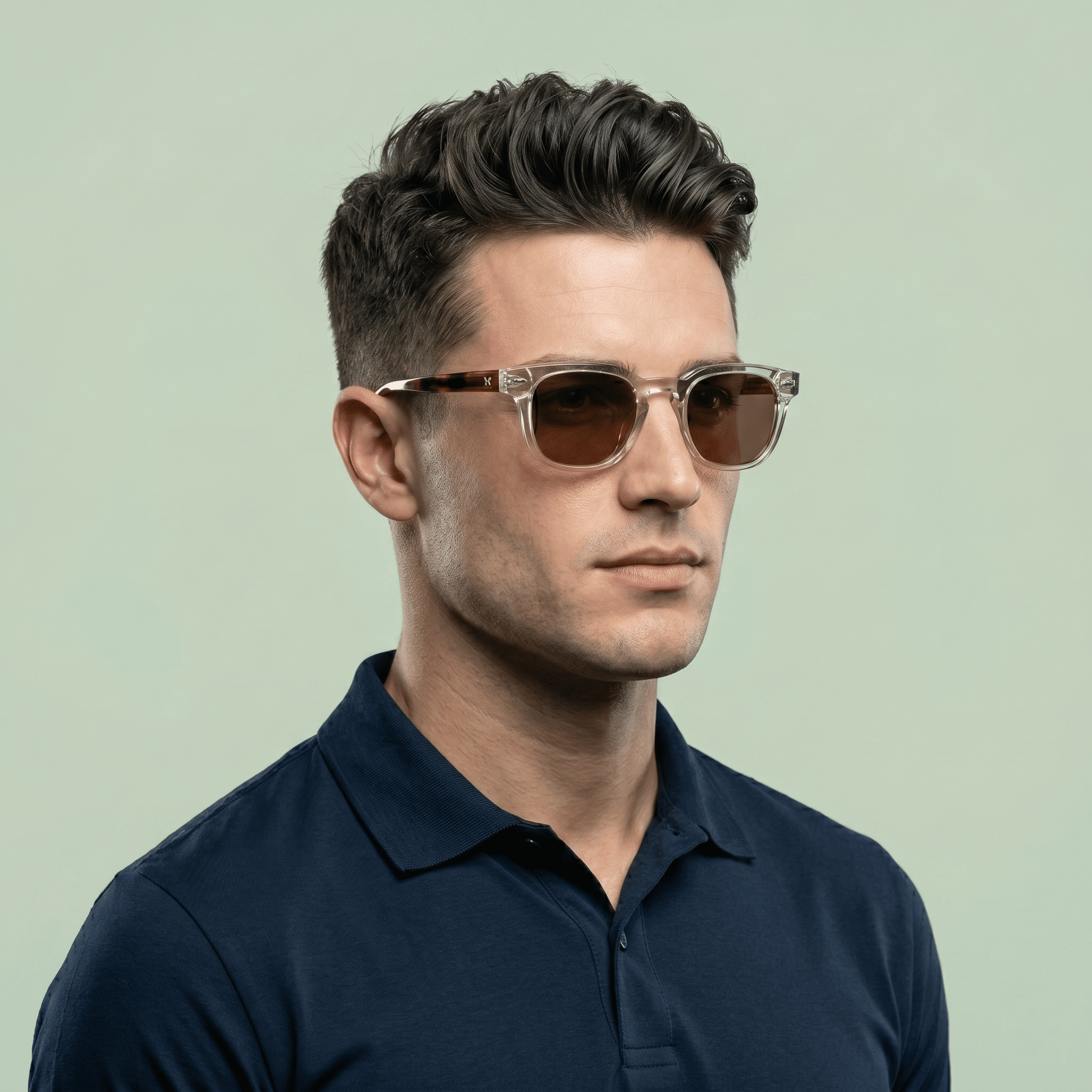 Clear Square Sunglasses for Men