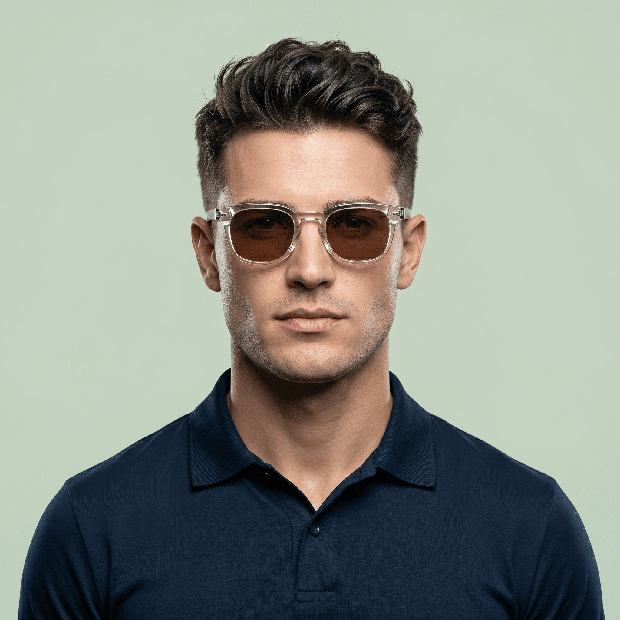 Clear Square Sunglasses for Men