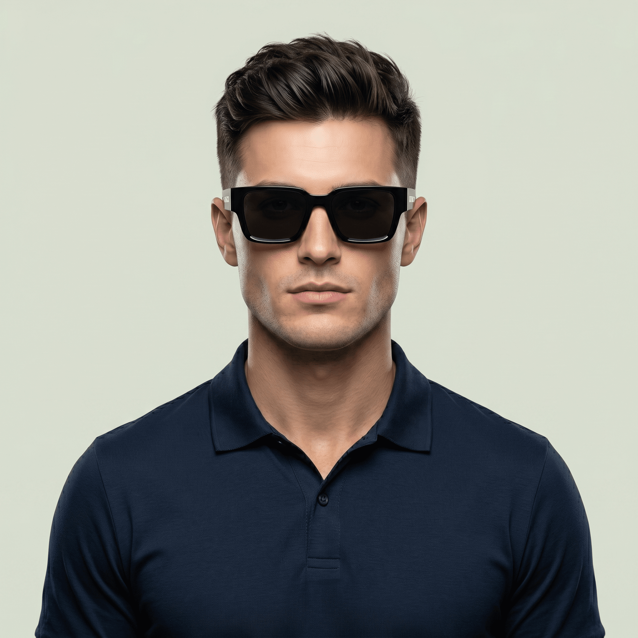 Black Round Sunglasses for Men