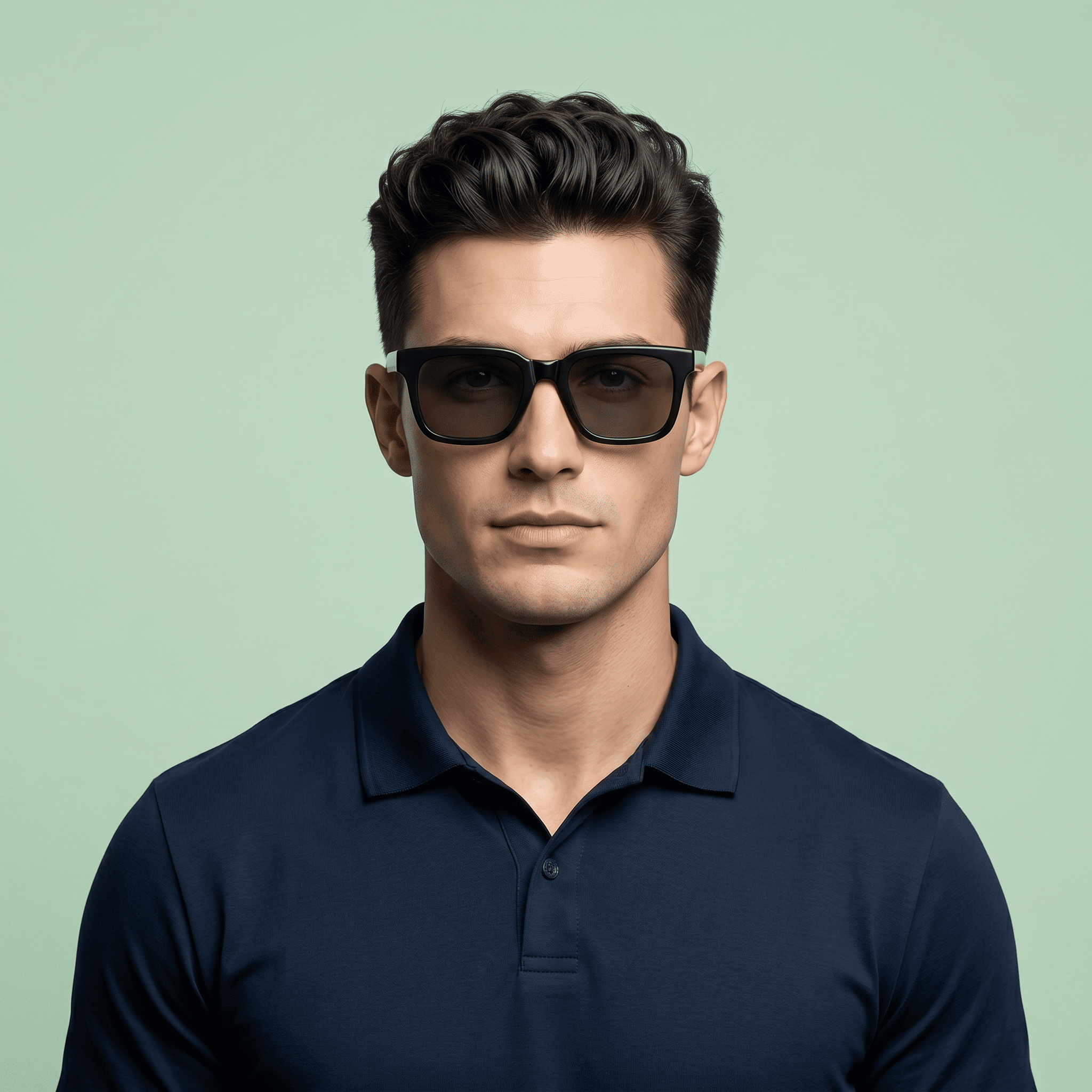 Black Round Sunglasses for Men