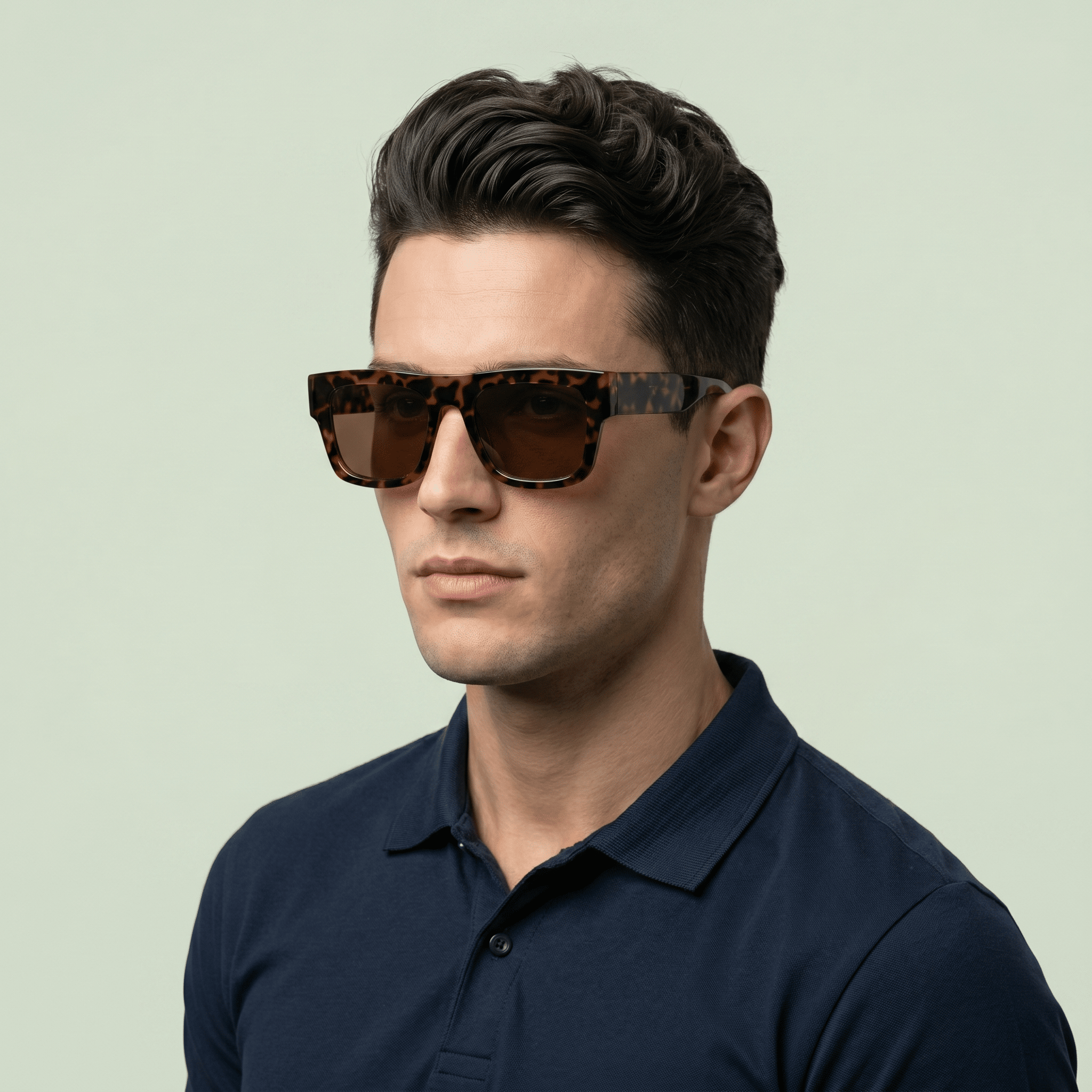 Brown Square Sunglasses for Men