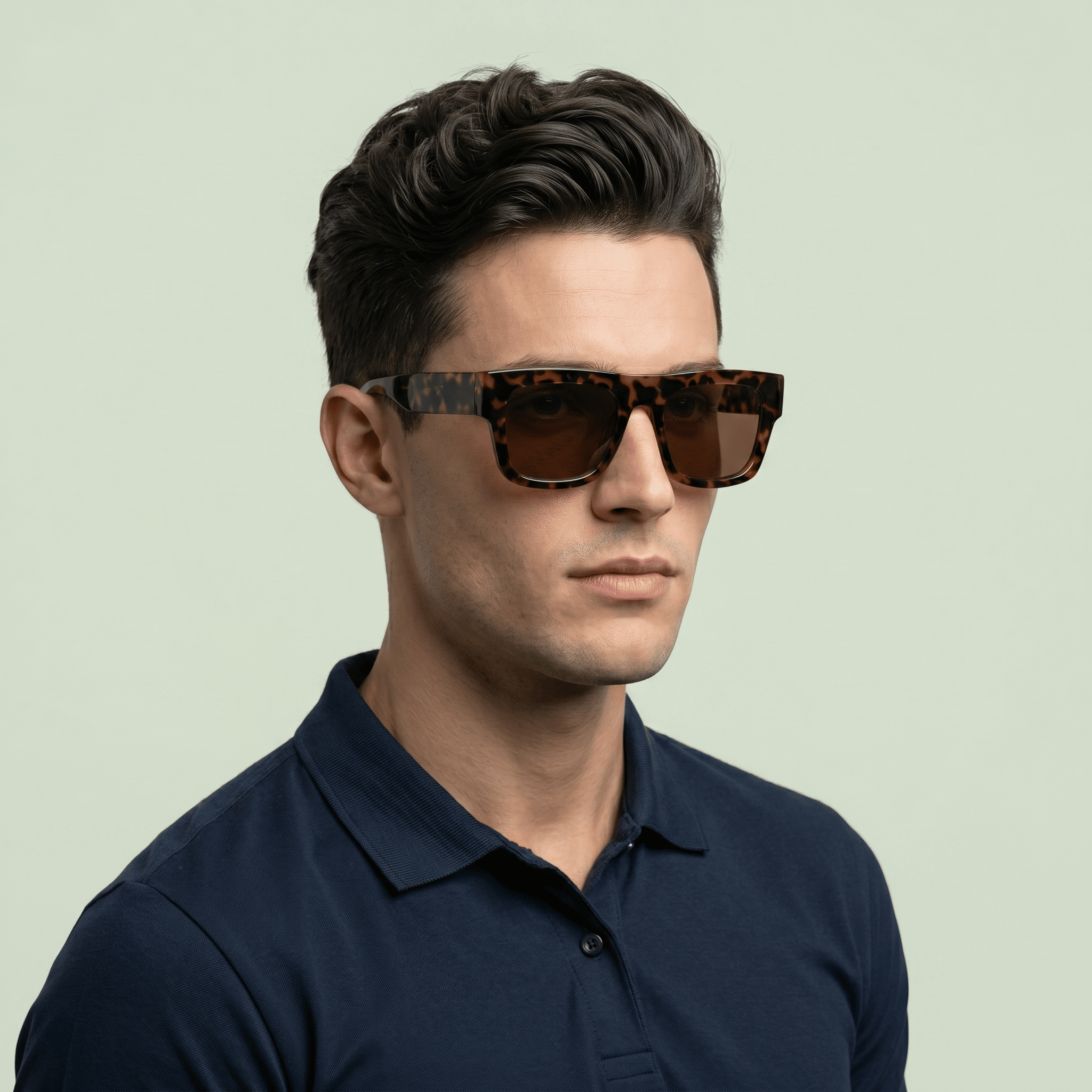 Brown Square Sunglasses for Men
