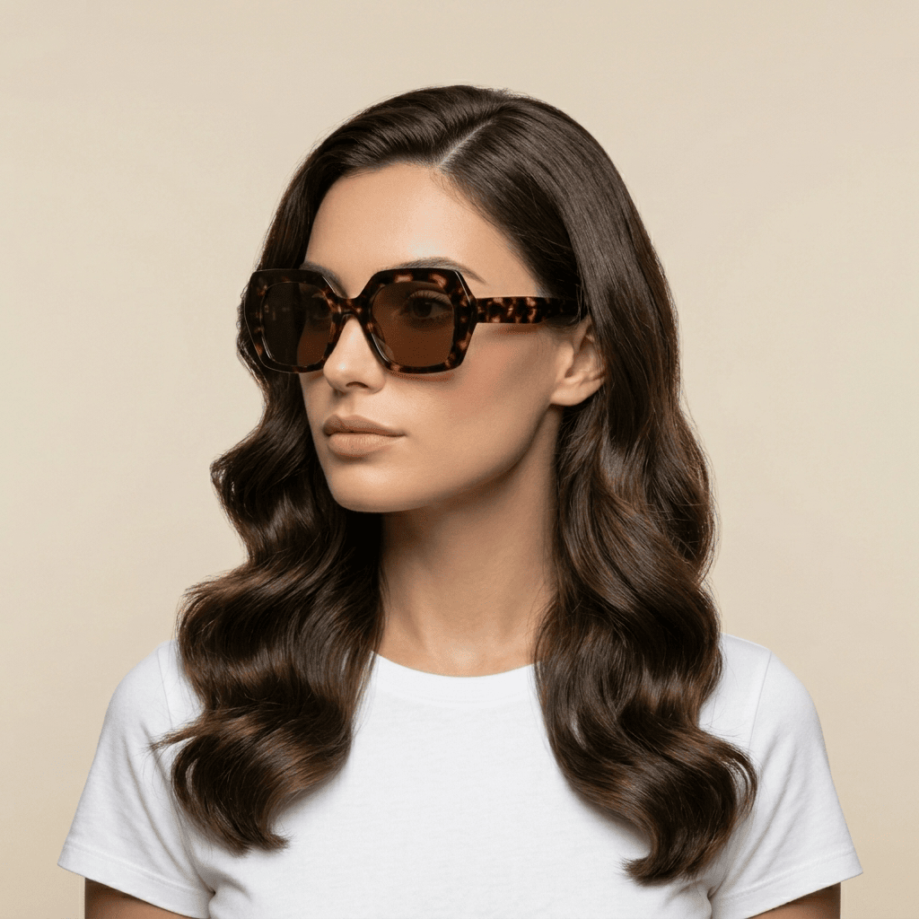 Brown Round Sunglasses for Women