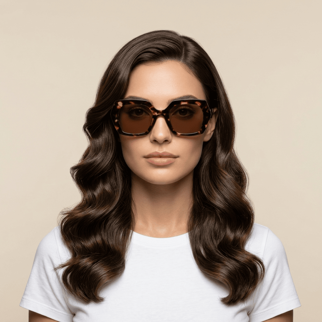 Brown Round Sunglasses for Women