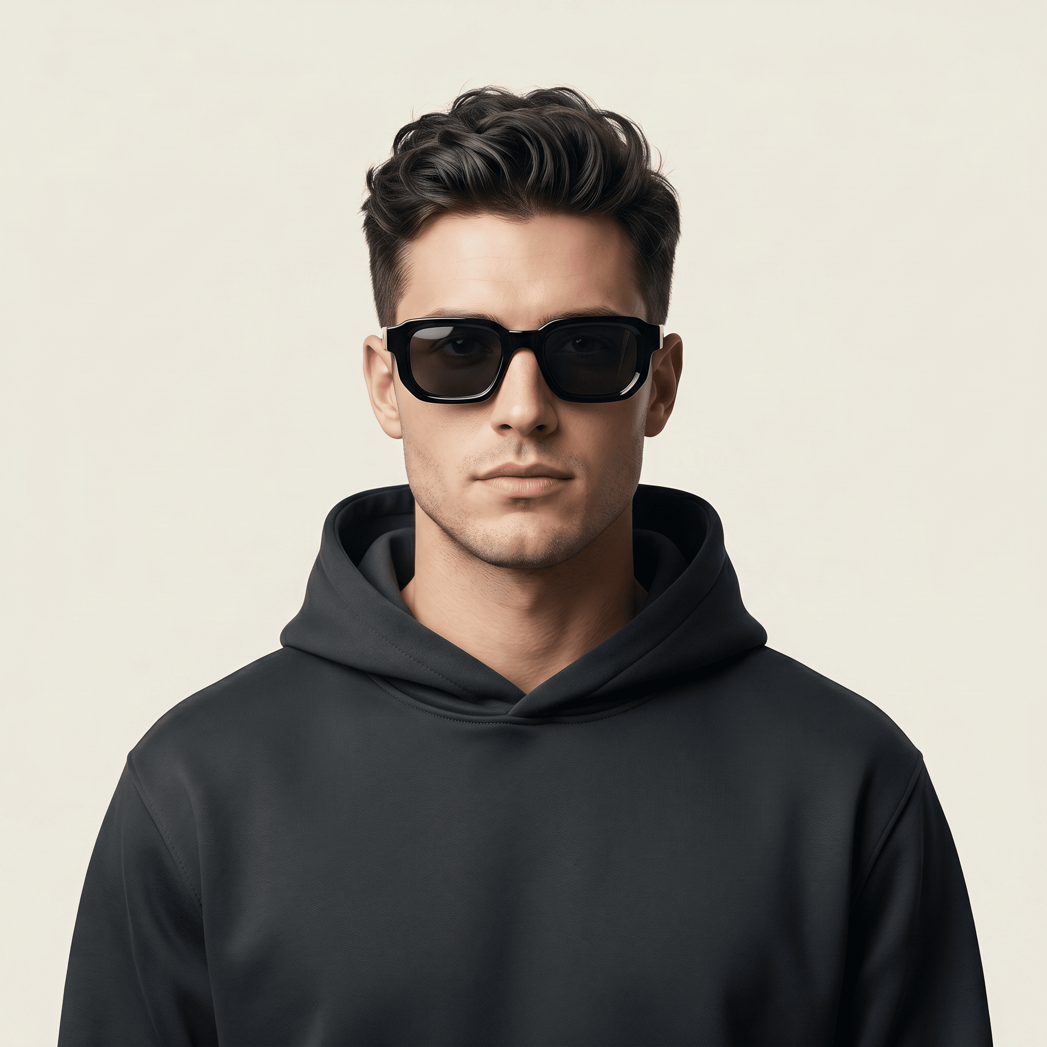Black Square Sunglasses for Men