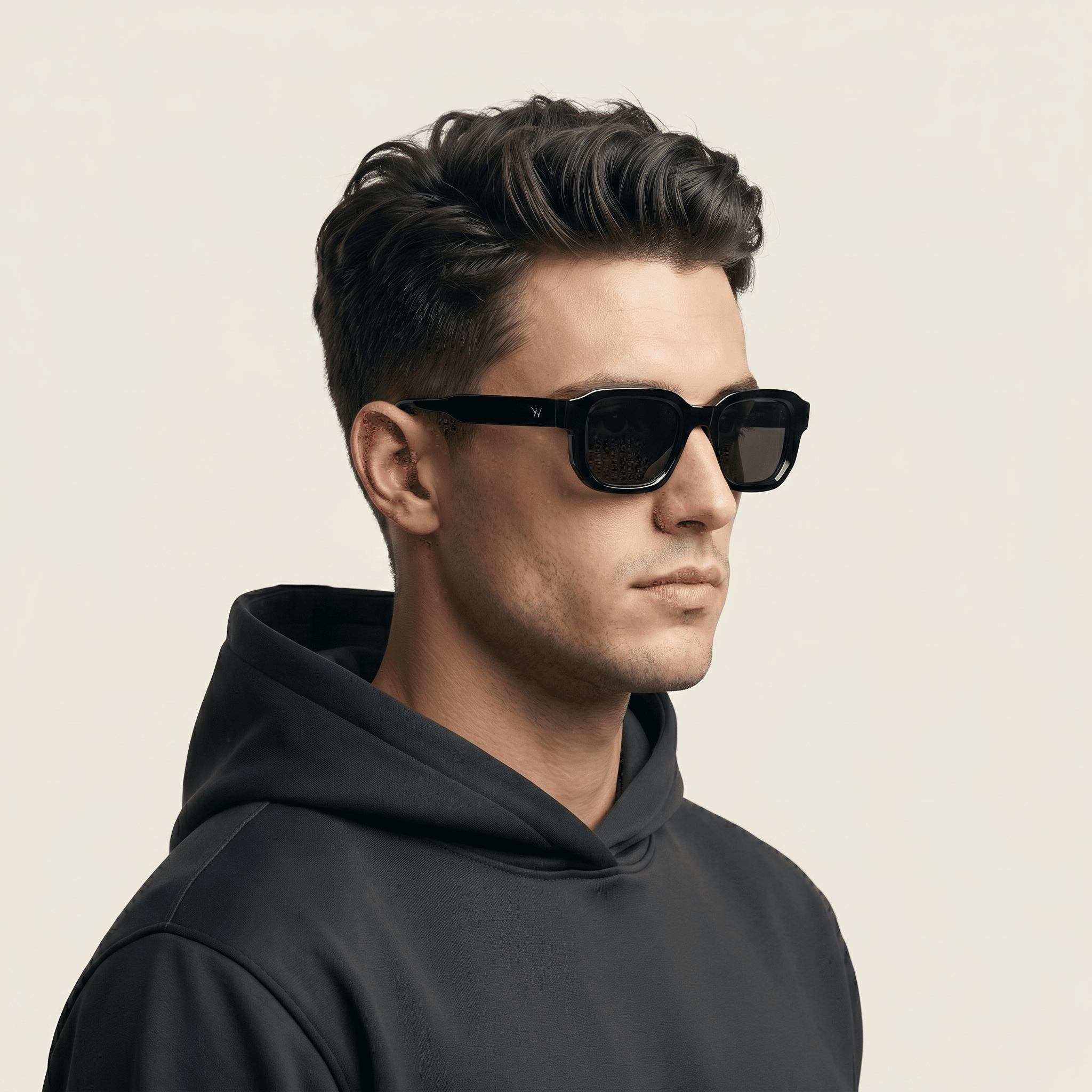 Black Square Sunglasses for Men