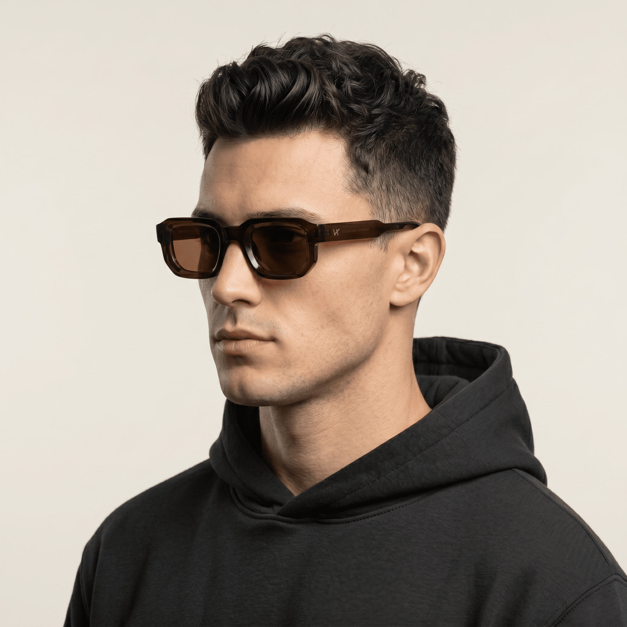 Brown Rectangle Sunglasses for Men