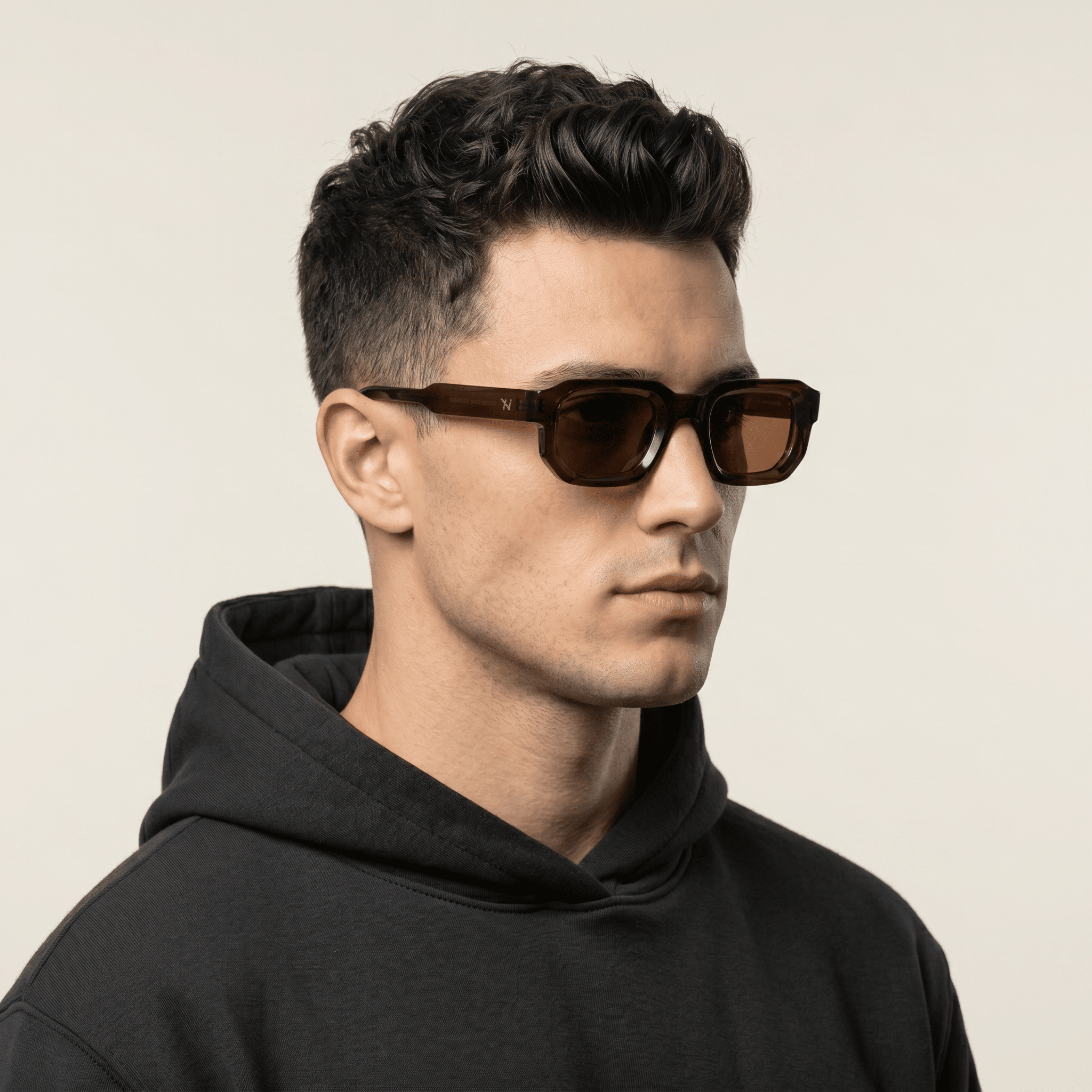 Brown Rectangle Sunglasses for Men