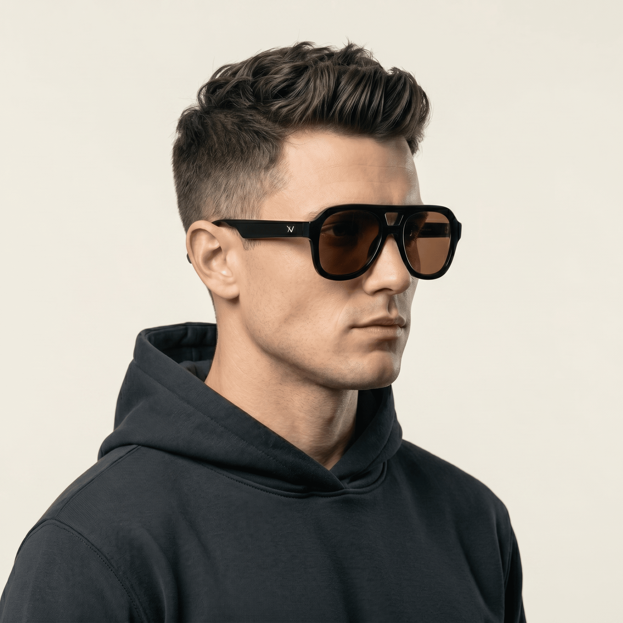 Black Square Sunglasses for Men
