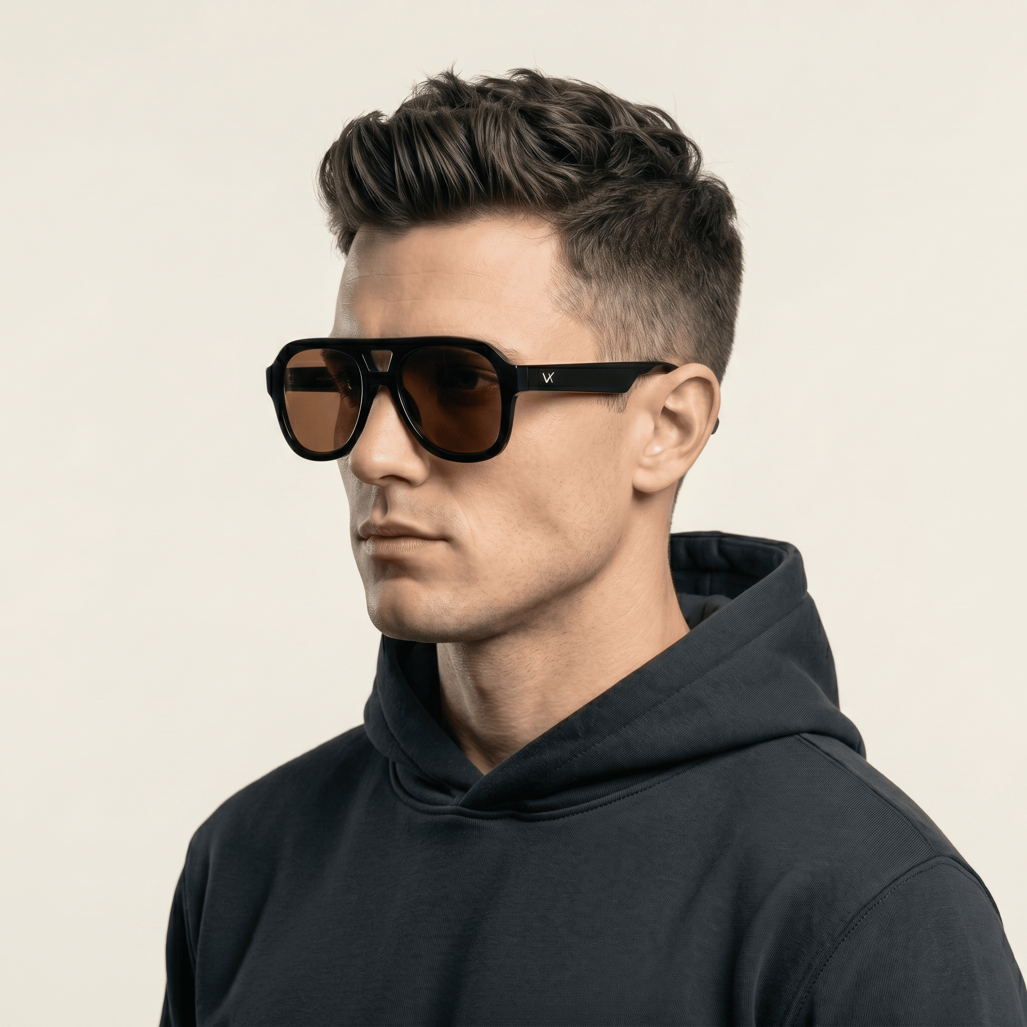 Black Square Sunglasses for Men