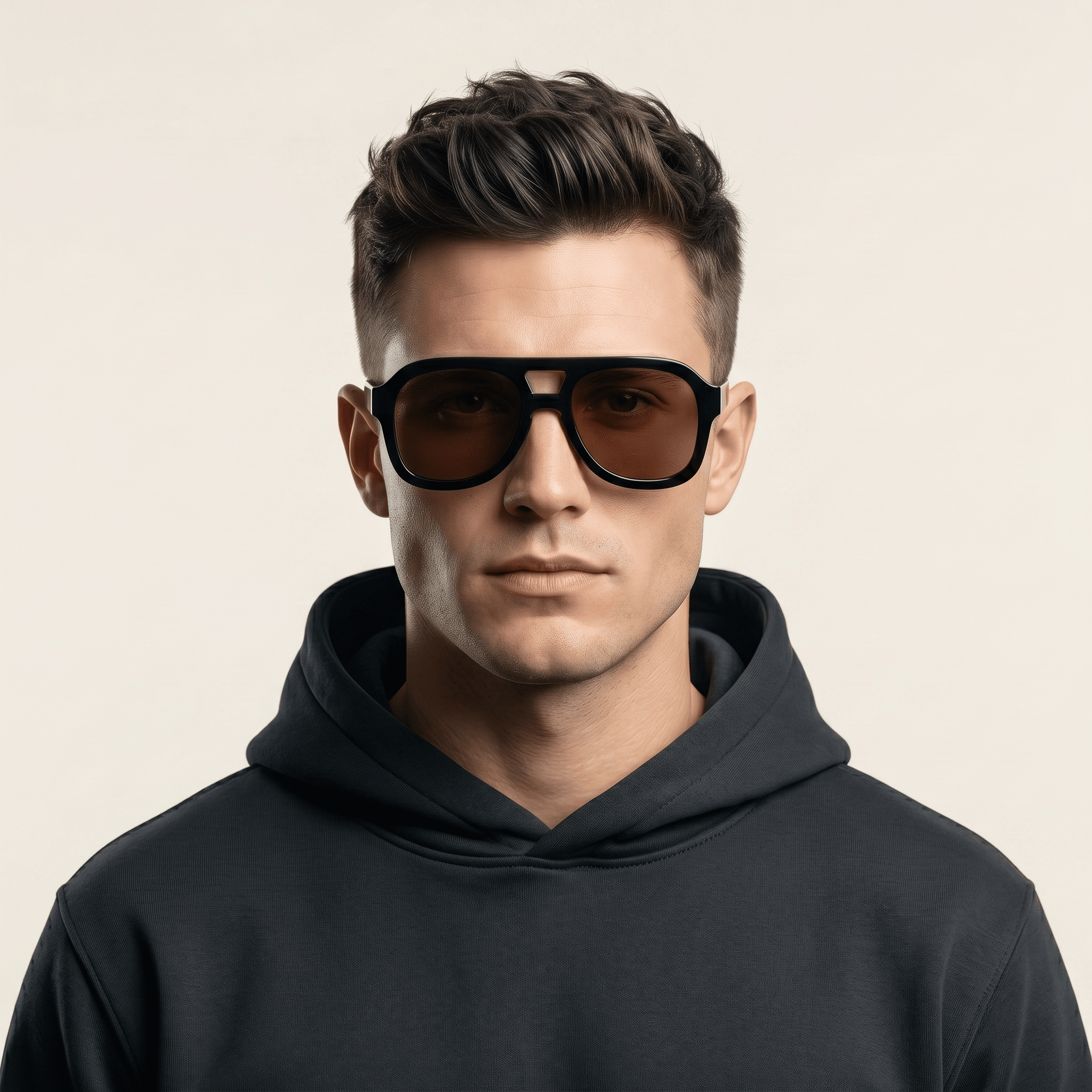 Black Square Sunglasses for Men