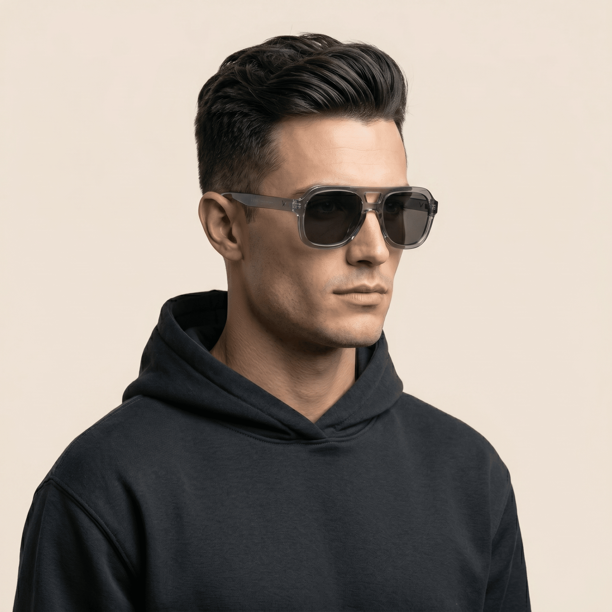 Grey Aviator Sunglasses for Men
